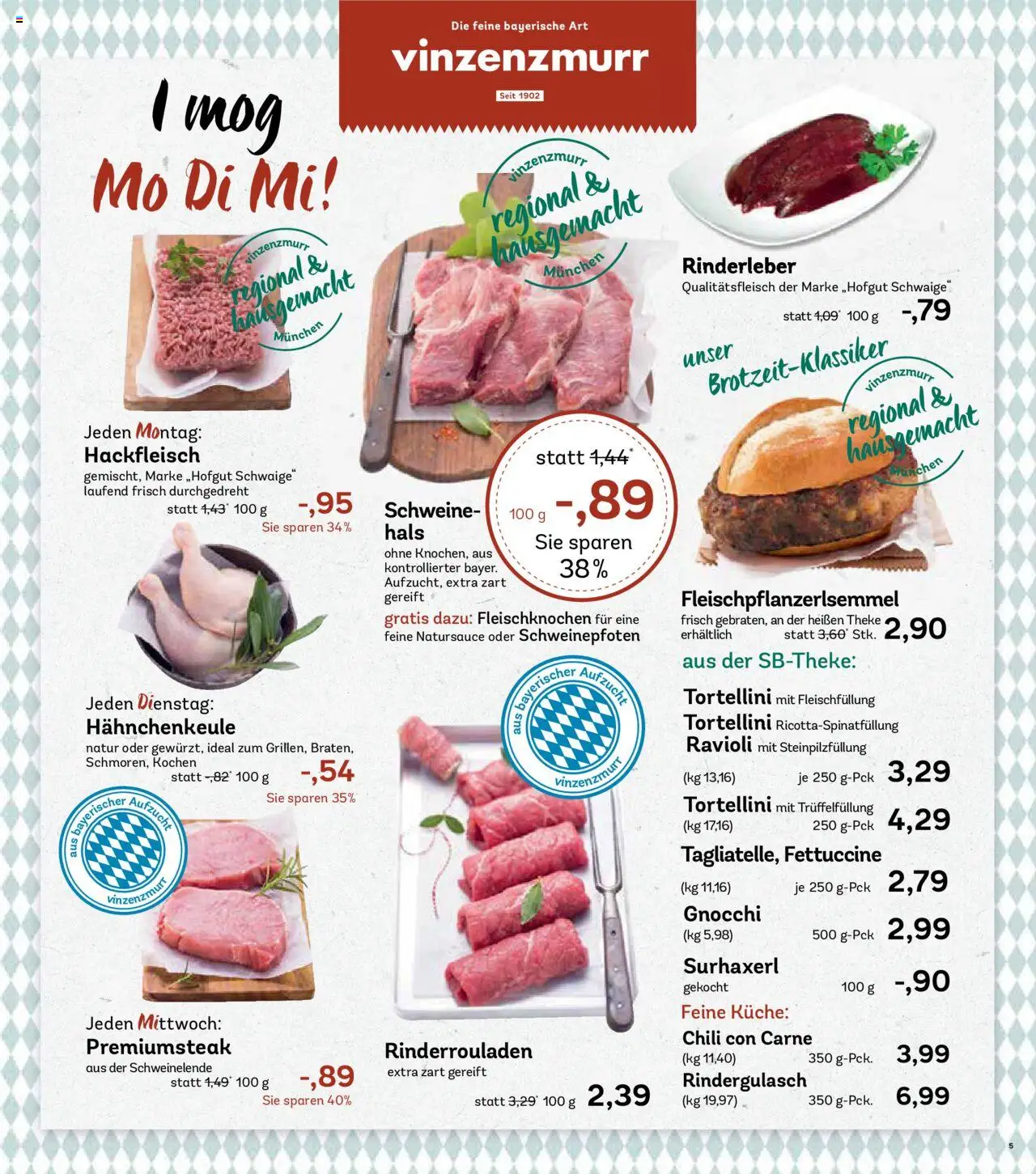 AEZ Prospekt 	 – gültig ab 15.09.2025 | Seite: 5 | Produkte: Rinderrouladen, Rindergulasch, Theke, Chili