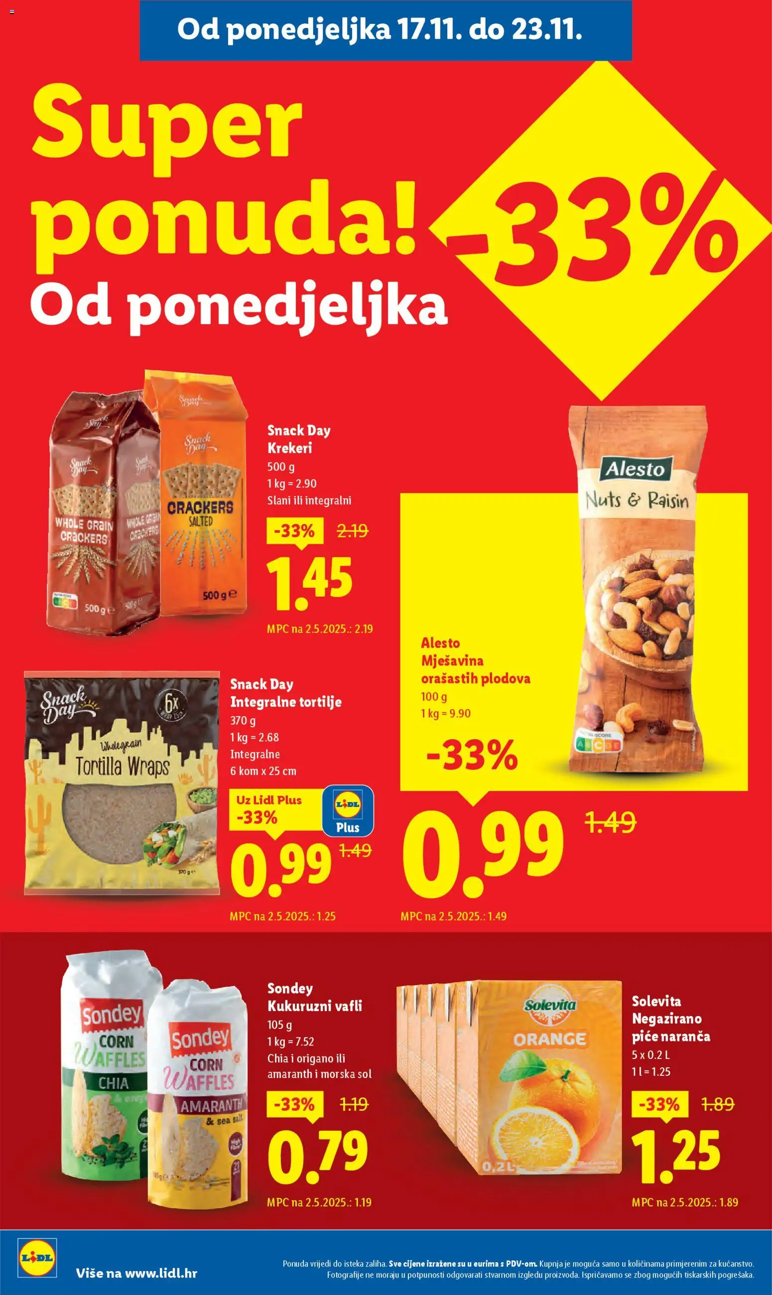 Lidl katalog | vrijedi od 17.11.2025 | Stranica: 6 | Proizvodi: Sol, Vafli, Krekeri, Tortilje