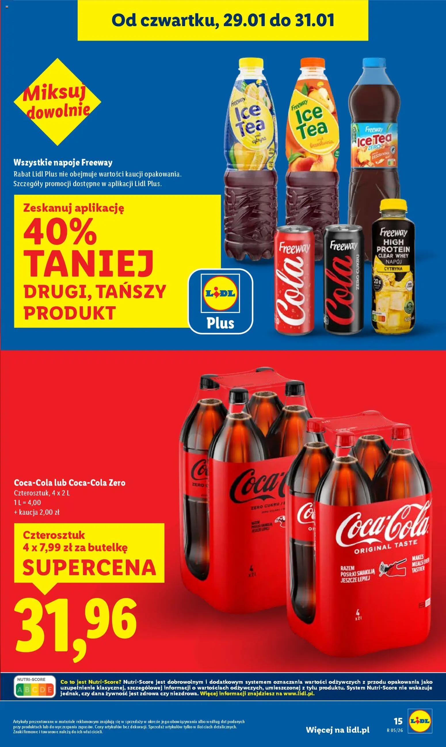 Lidl Gazetka od 29.01.2026 | Strona: 15 | Produkty: Cytryna, Ice Tea, Napoje