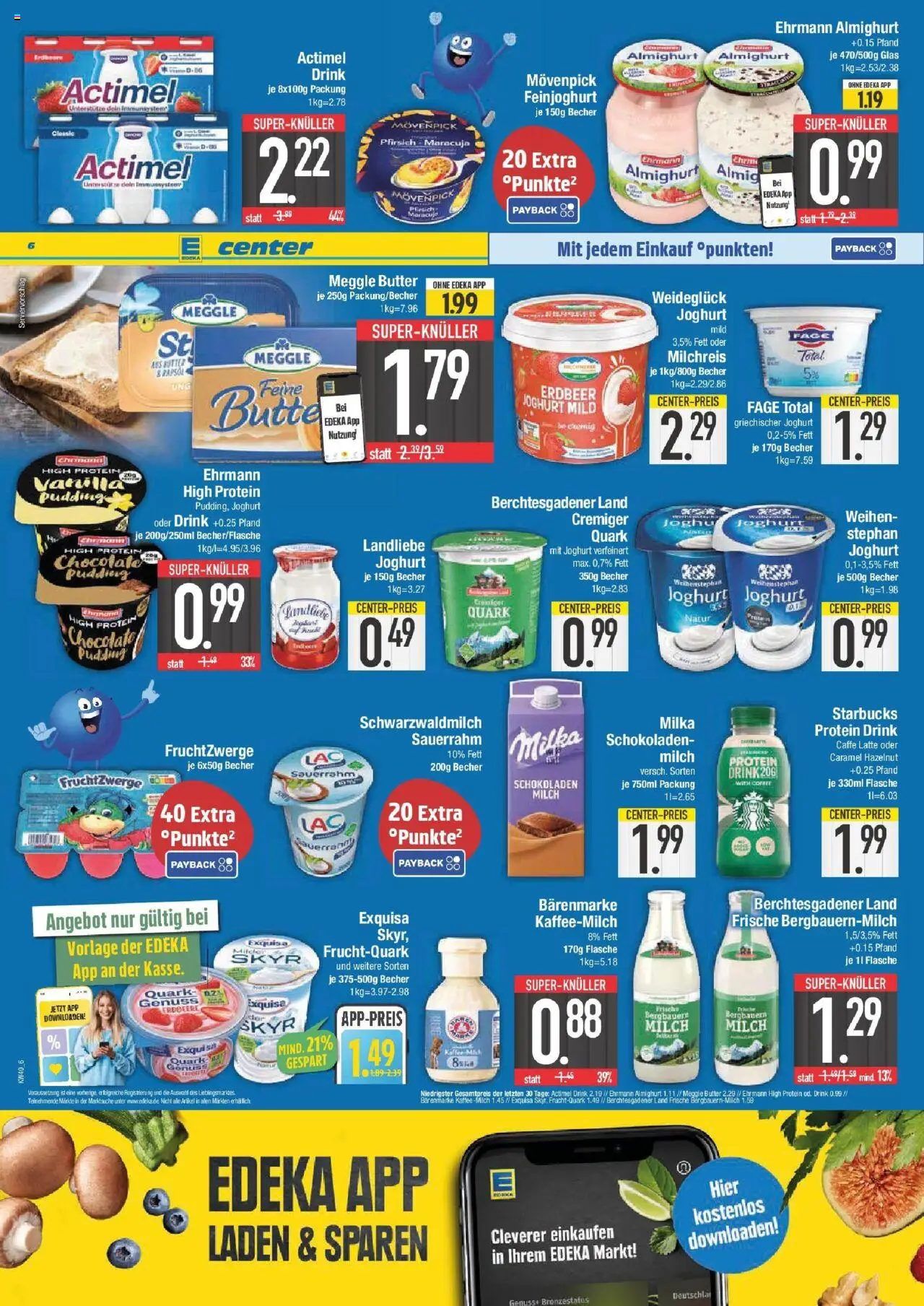 Edeka prospekt Straubing	 – gültig ab 28.09.2025 | Seite: 6 | Produkte: Quark, Butter, Landliebe joghurt, Meggle butter