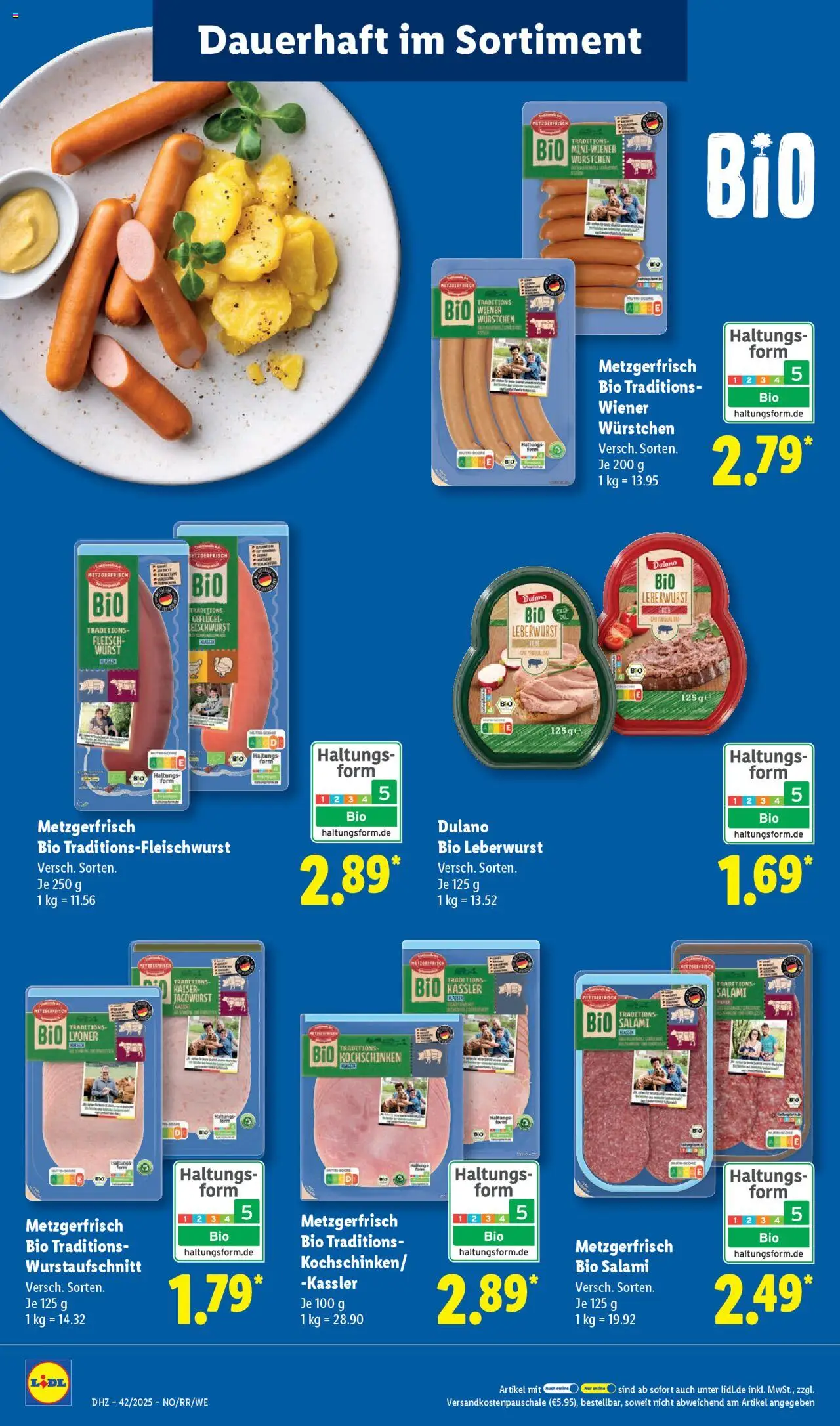 Lidl Prospekt Bestwig – gültig ab 13.10.2025 | Seite: 22 | Produkte: Wiener wurstchen, Salami, Fleisch