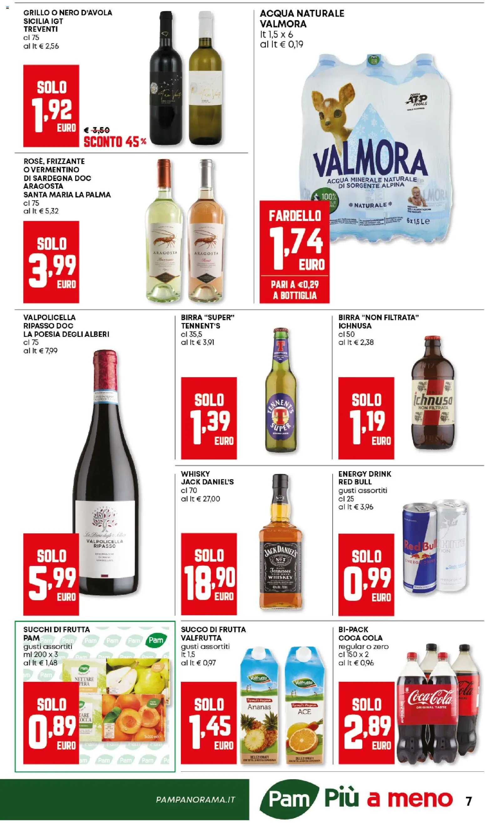 Volantino Panorama del 12.02.2026 | Pagina: 7 | Prodotti: Acqua, Frutta, Red Bull, Bottiglia