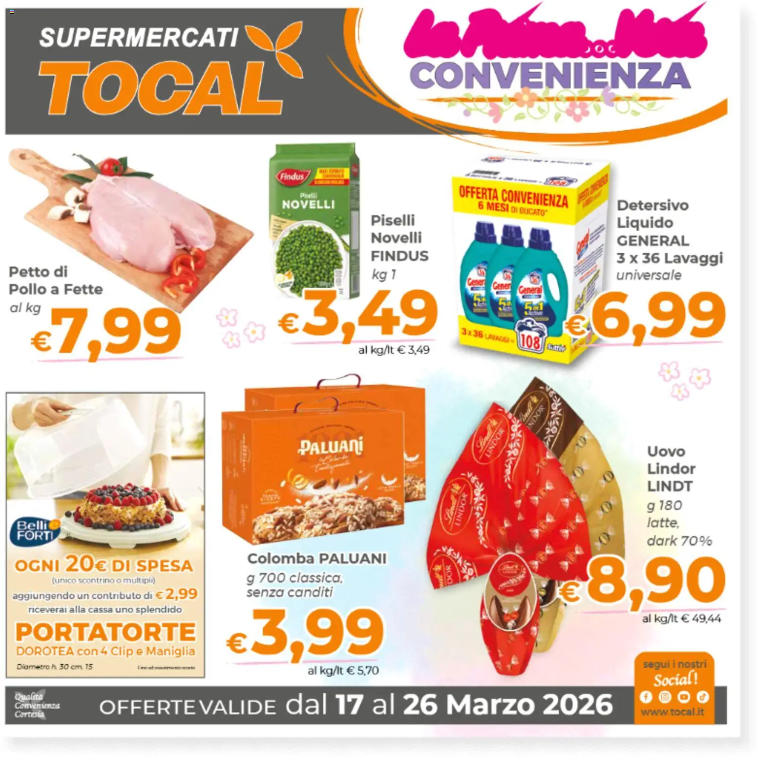Volantino Tocal del 17.03.2026 | Pagina: 1 | Prodotti: Pollo, Piselli
