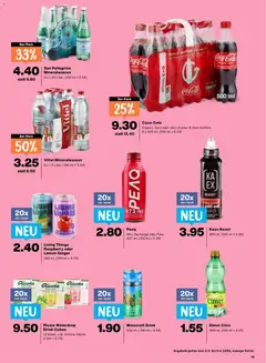 San Pellegrino Mineralwasser, 6 x 1.25 Liter, (100 ml = 0.06) ab 02.04.2026 gültig | Seite: 15 | Produkte: Coca Cola, Mineralwasser, Zucker