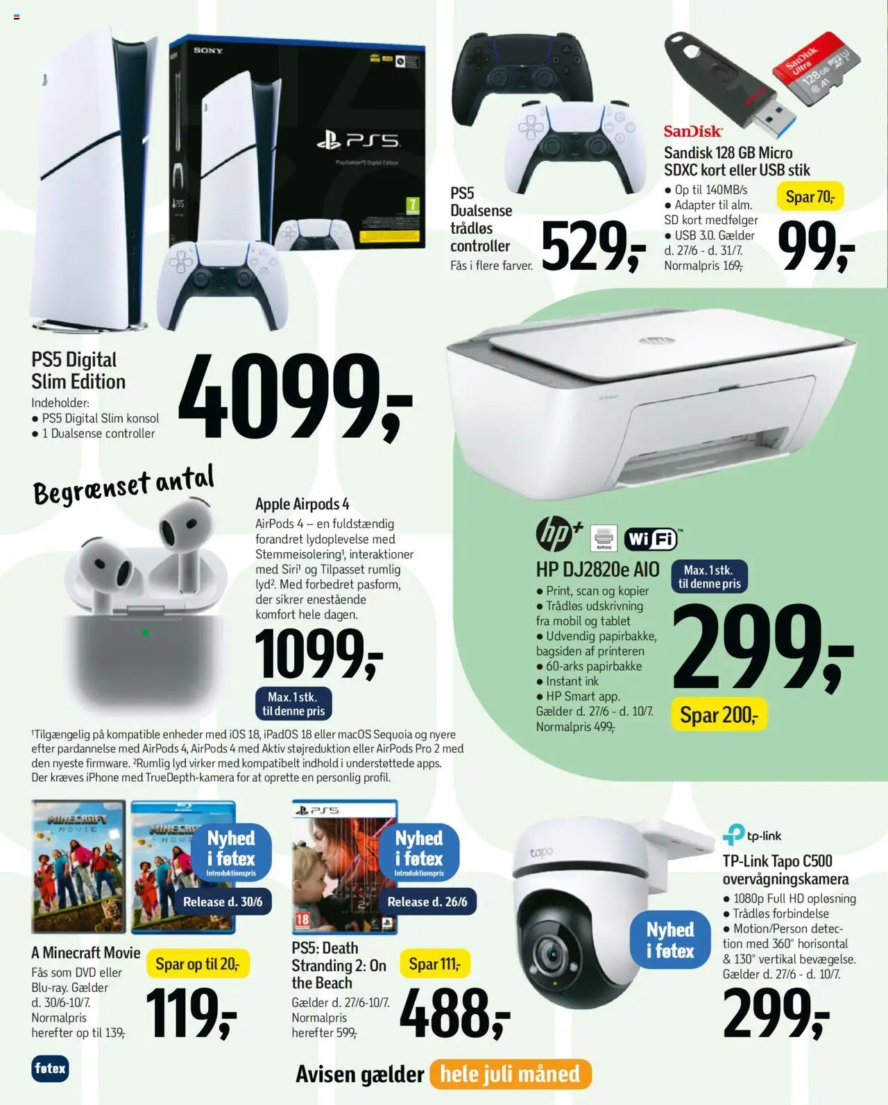 Føtex Tilbudsavis gyldig fra 27.06.2025 | Side: 62 | Produkter: Airpods, USB, Lyd, Video