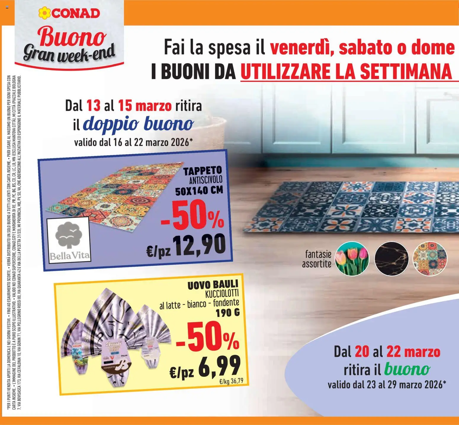 Volantino Conad del 11.03.2026 | Pagina: 46 | Prodotti: Latte, Tappeto