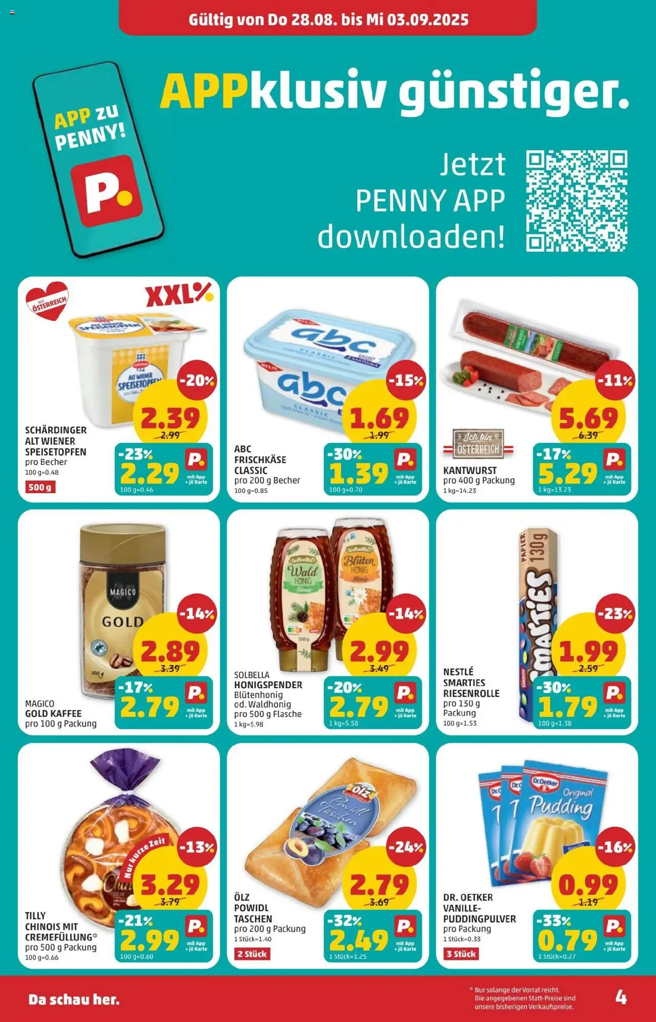 Penny Markt Flugblatt gültig ab 28.08.2025 | Seite: 4 | Produkte: Kaffee