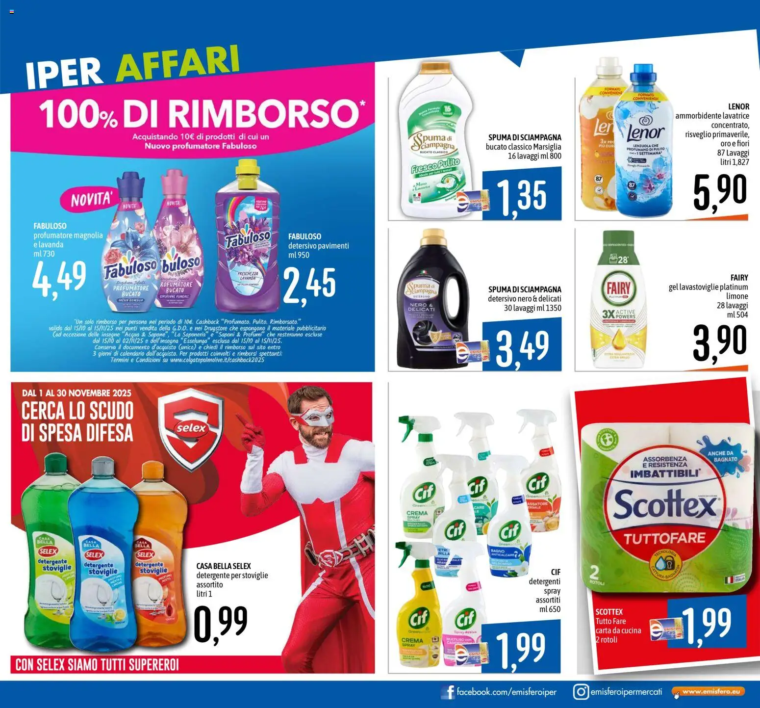 Volantino Emisfero del 30.10.2025 | Pagina: 25 | Prodotti: Anticalcare, Acqua, Lavastoviglie, Lenzuola