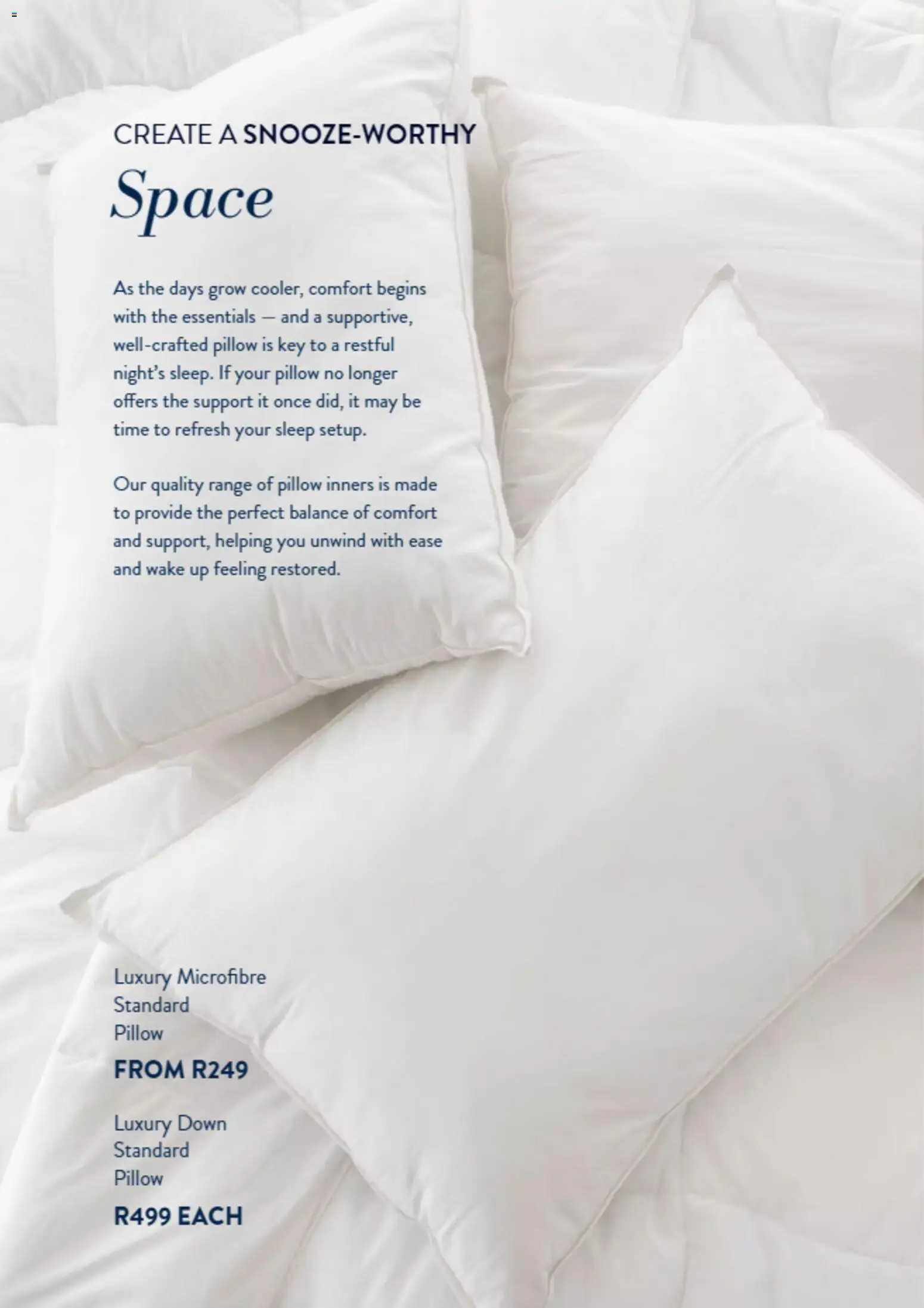 New Volpes catalogue – valid from 01.03.2026 | Page: 28 | Products: Pillow inners, Pillow