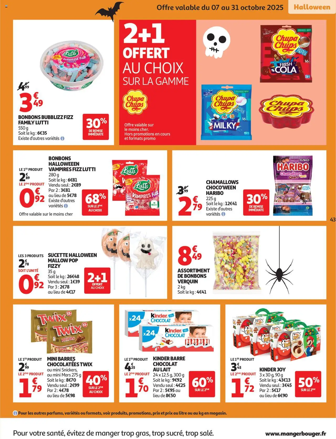{H1} | Page: 43 | Produits: Lait, Chocolat, Bonbons, Chips