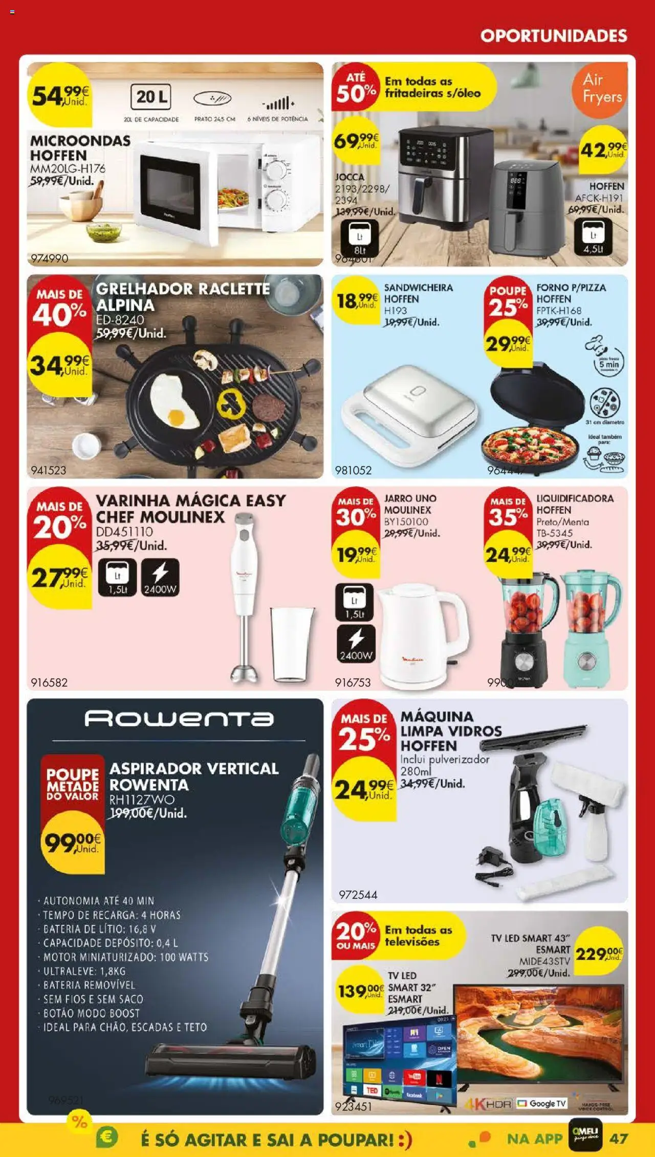Pingo Doce folheto │ válido de 09.09.2025 | Página: 51 | Produtos: Air fryer, Tv led, Bateria, Pizza