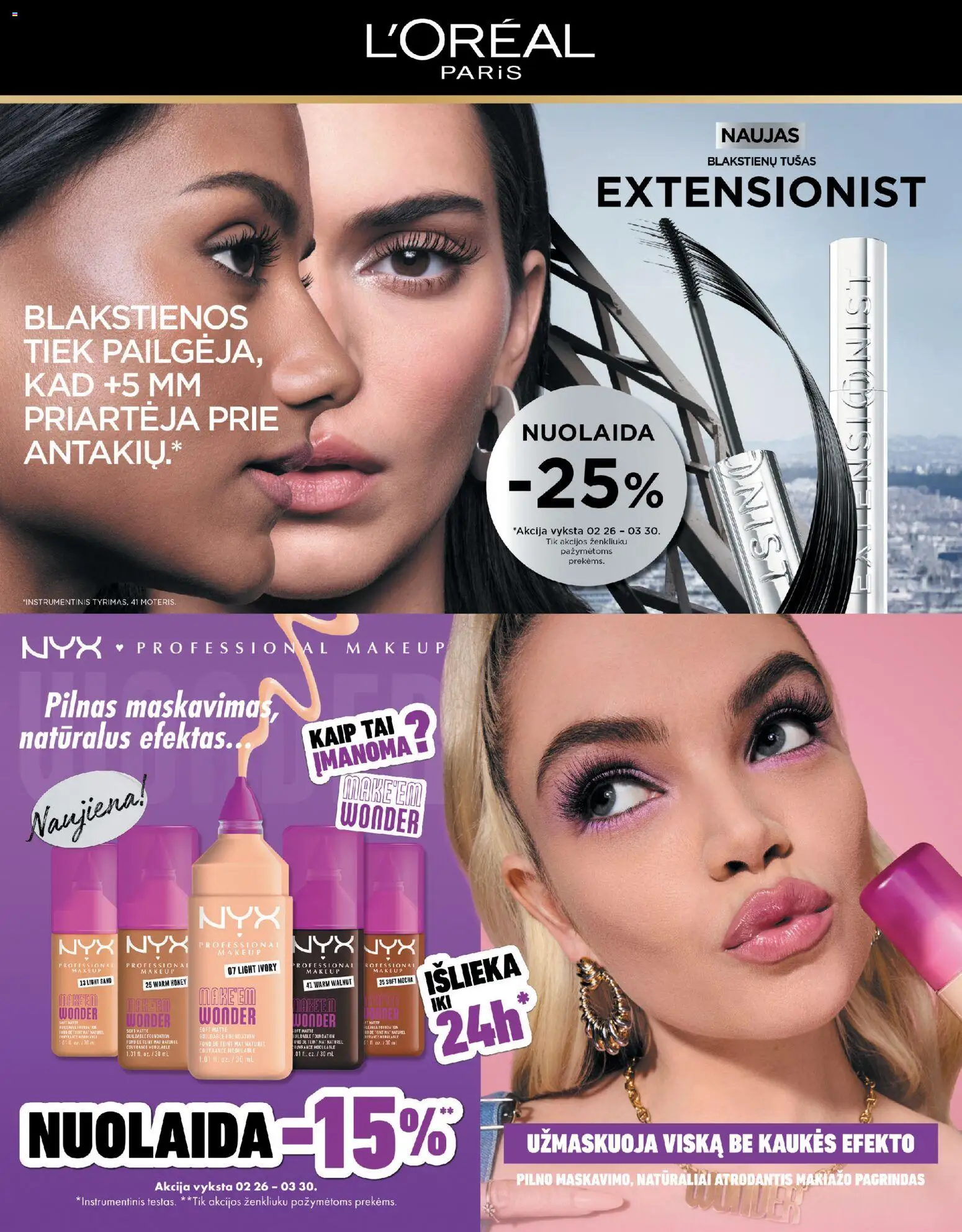 Eurokos akcijos nuo 26.02.2026 | Puslapis: 19 | Prekių: Makiažo pagrindas, Tušas
