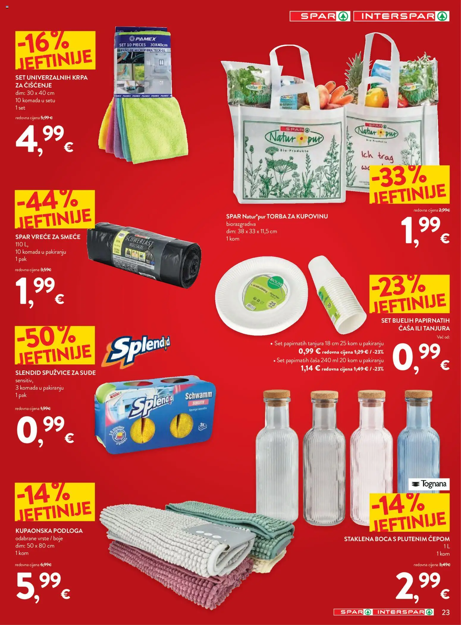 Spar katalog | vrijedi od 14.01.2026 | Stranica: 28 | Proizvodi: Tognana, Krpa, Vreće za smeće, Torba