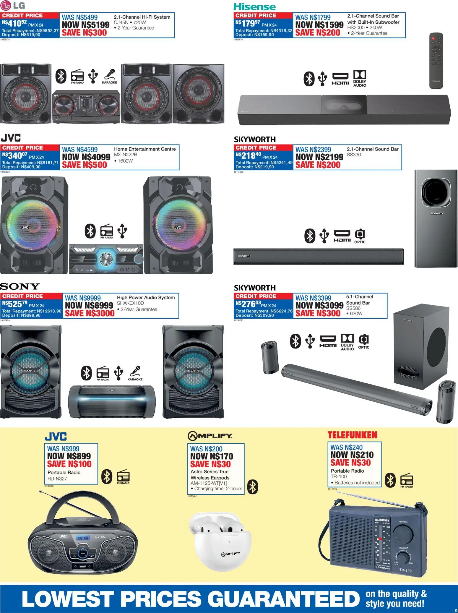 New OK Furniture catalogue – valid from 27.12.2025 | Page: 9 | Products: Audio, Radio, Subwoofer