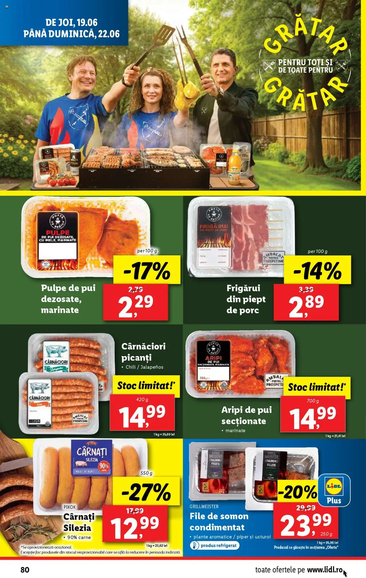 Catalog Lidl – valabil de la 16.06.2025 | Pagină: 80 | Produse: Grătar, Demirhindi, Piper, Cârnați
