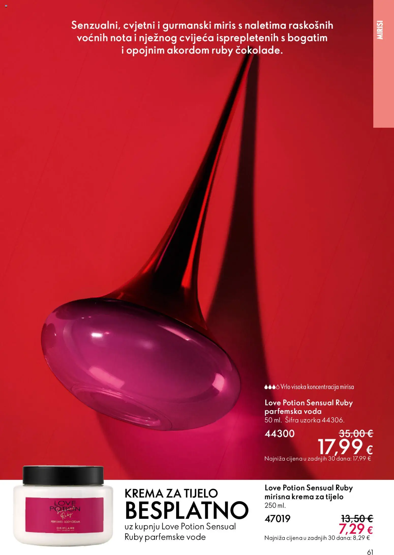 Oriflame katalog | vrijedi od 22.04.2026 | Stranica: 61 | Proizvodi: Miris, Krema za tijelo, Krema, Voda