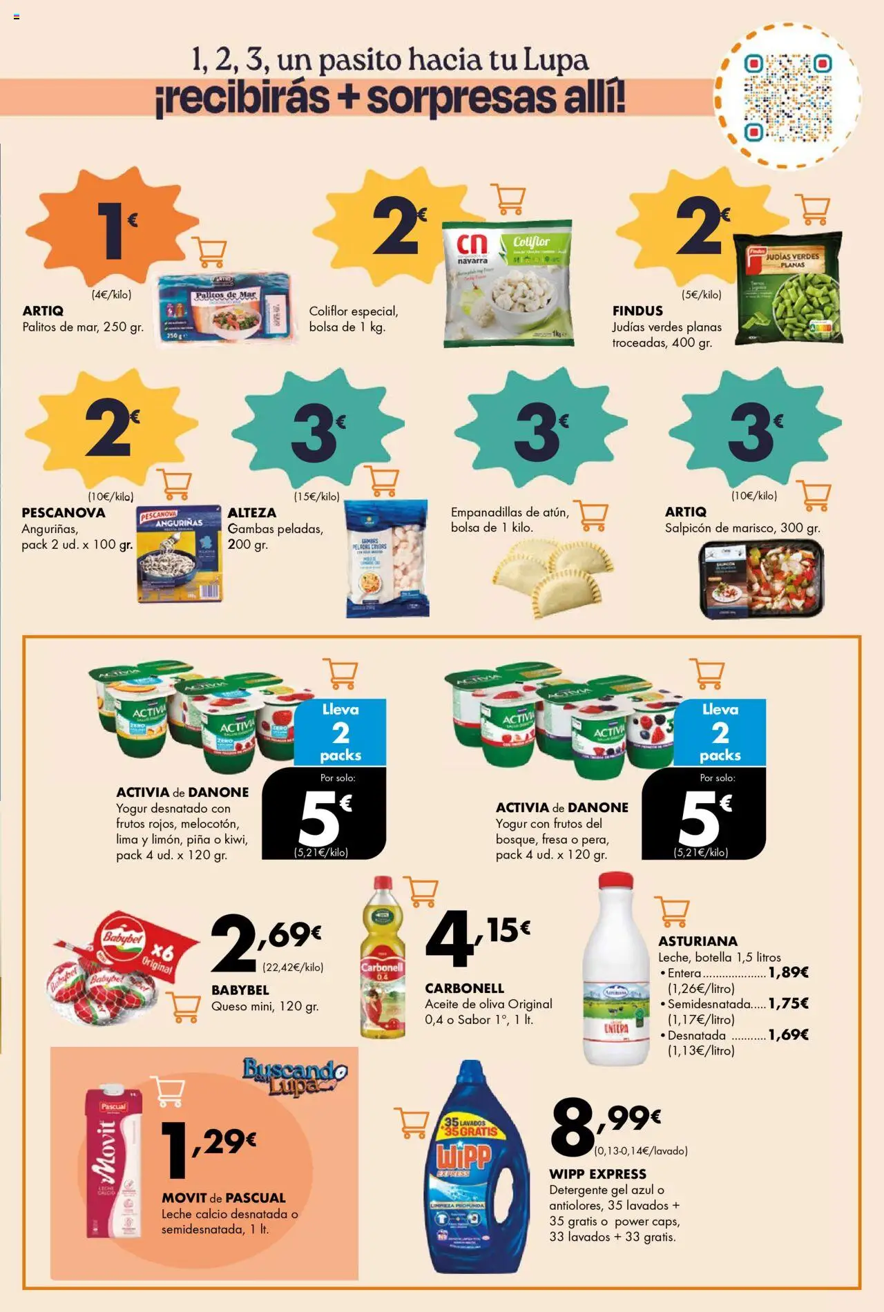 Lupa Supermercados folleto │ válido desde el 16.10.2025 | Página: 9 | Productos: Detergente, Yogur, Aceite, Piña