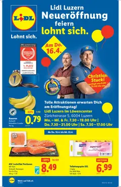 Lidl Aktionen Neueröffnung Luzern ab 16.04.2026 gültig