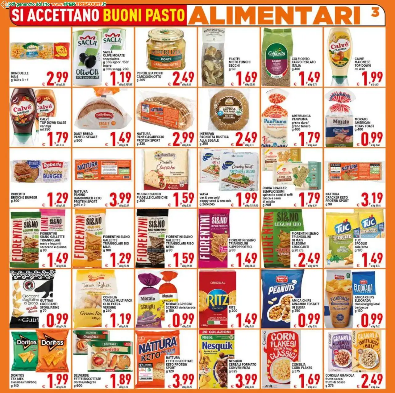 Volantino Ipertriscount del 17.09.2025 | Pagina: 3 | Prodotti: Pane, Olio, Zucca, Arachidi