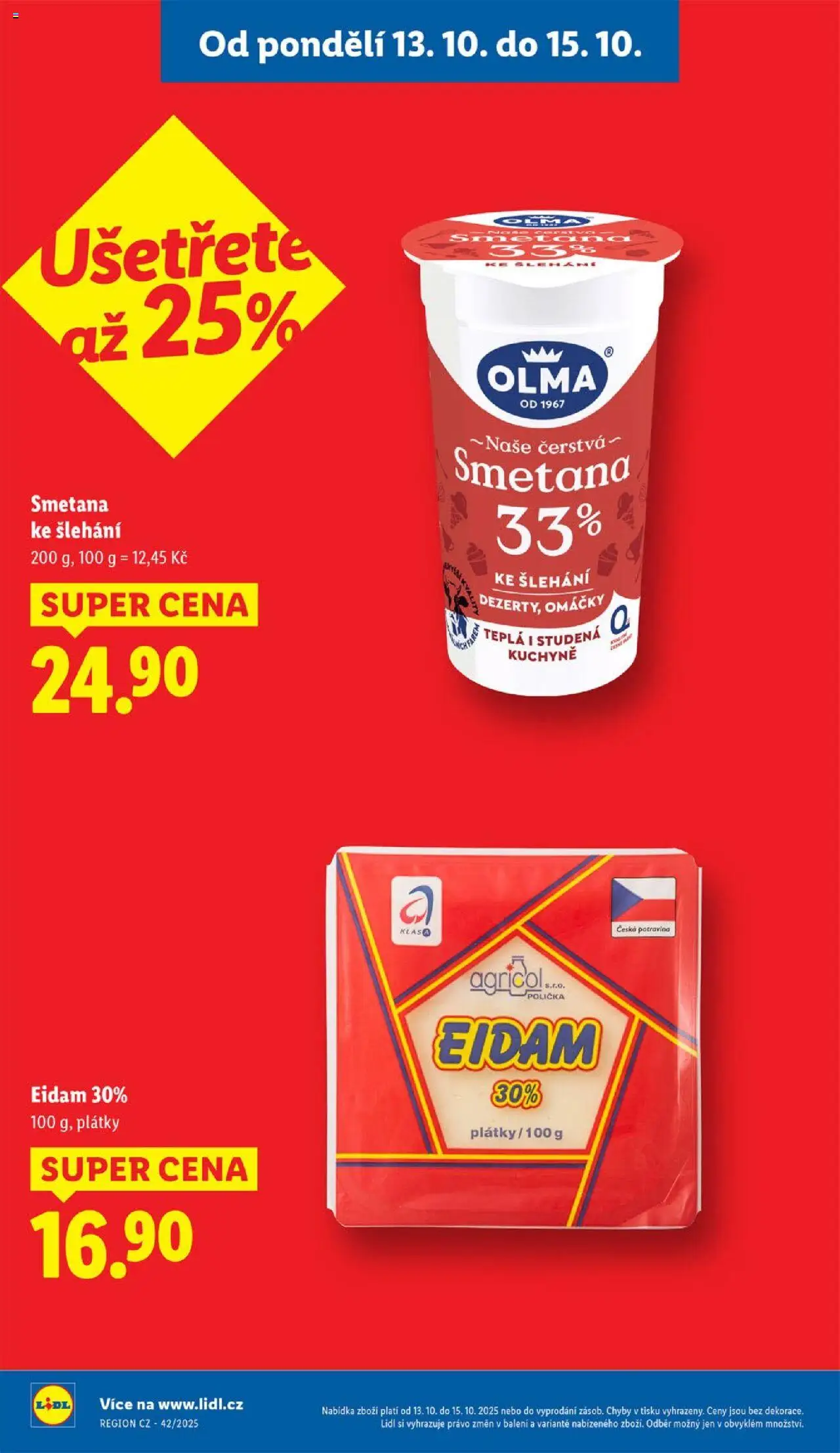Lidl leták od 13.10.2025 | Strana: 4 | Produkty: Polička, Smetana, Eidam, Kuchyně