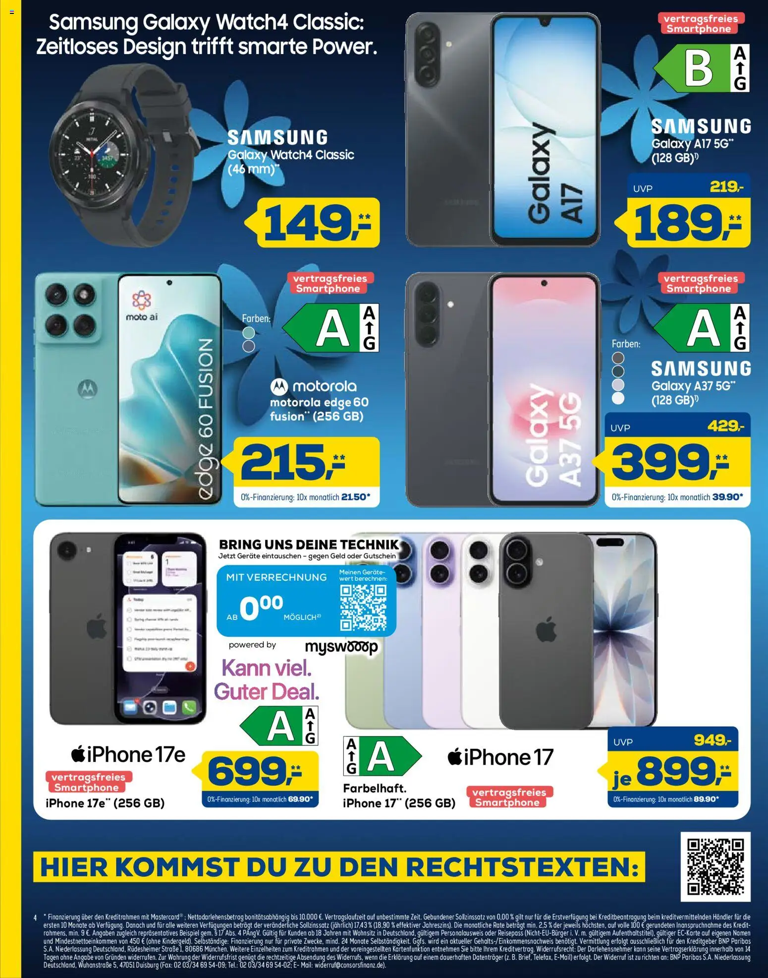Euronics Prospekt 	 – gültig ab 25.04.2026 | Seite: 4 | Produkte: Samsung, Iphone, Smartphone