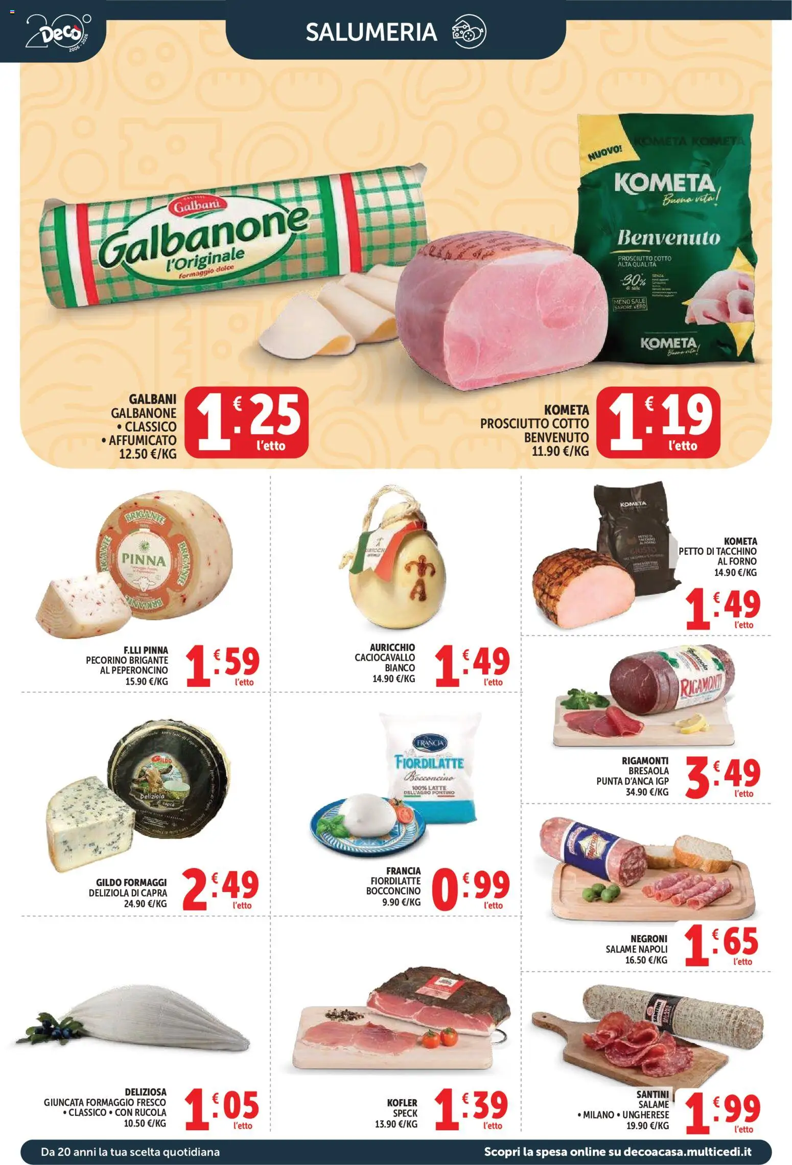 Volantino Decò del 09.04.2026 | Pagina: 4 | Prodotti: Rucola, Sale, Tacchino, Forno