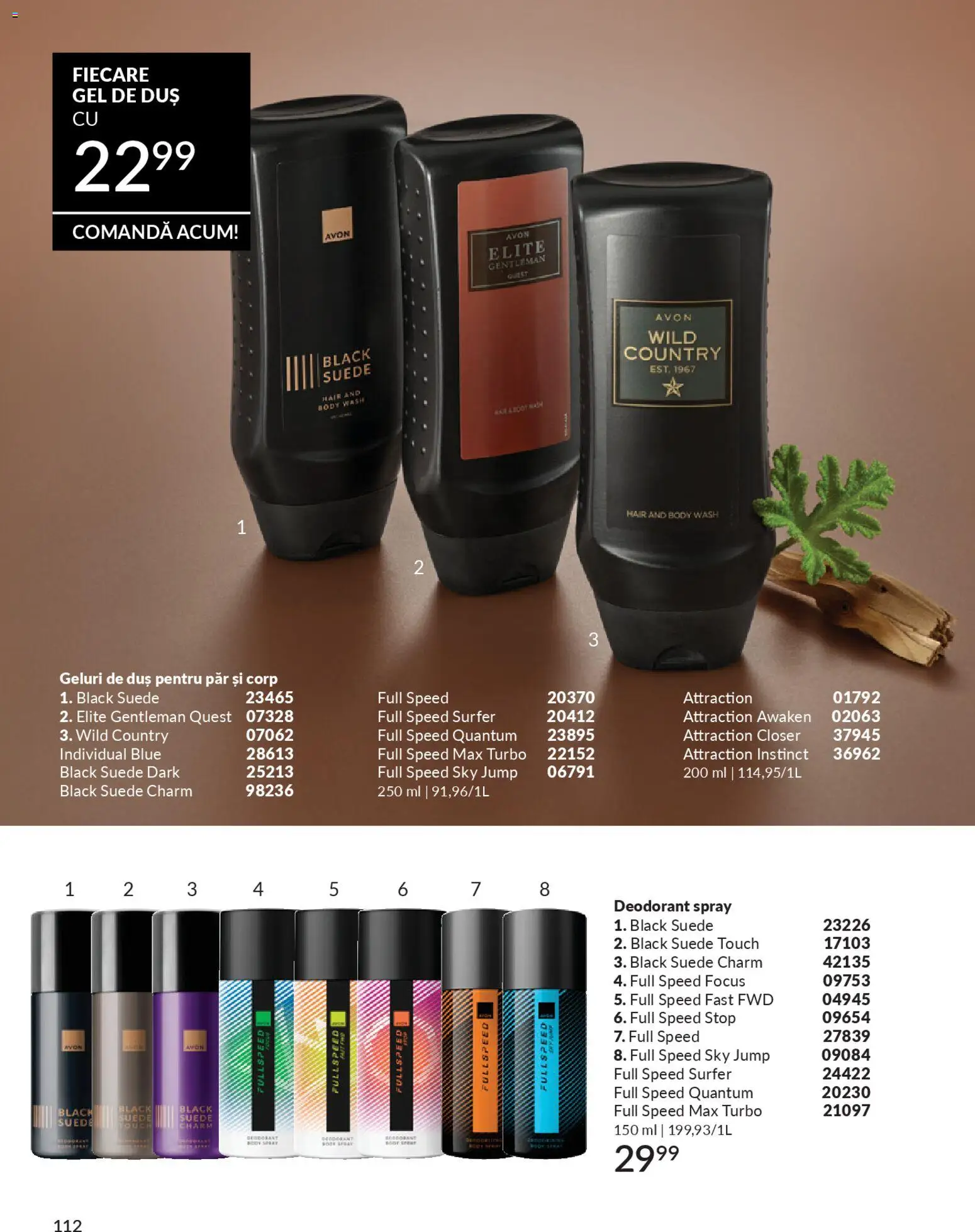 Noul catalog Avon – valabil de la 01.01.2026 | Pagină: 114 | Produse: Body, Duș, Gel de duș, Deodorant