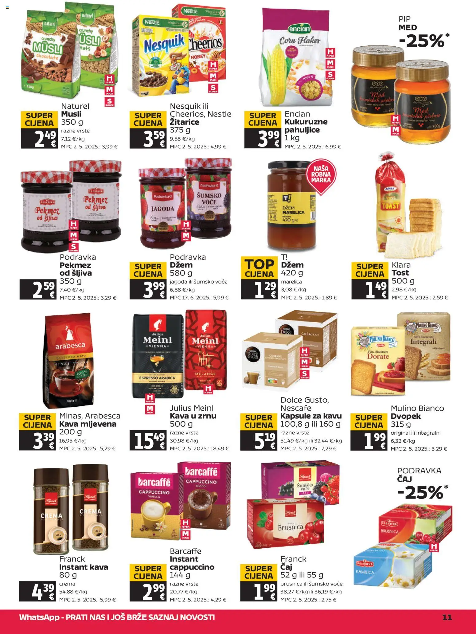 Tommy katalog | vrijedi od 05.03.2026 | Stranica: 11 | Proizvodi: Podravka, Dvopek, Nesquik, Cappuccino