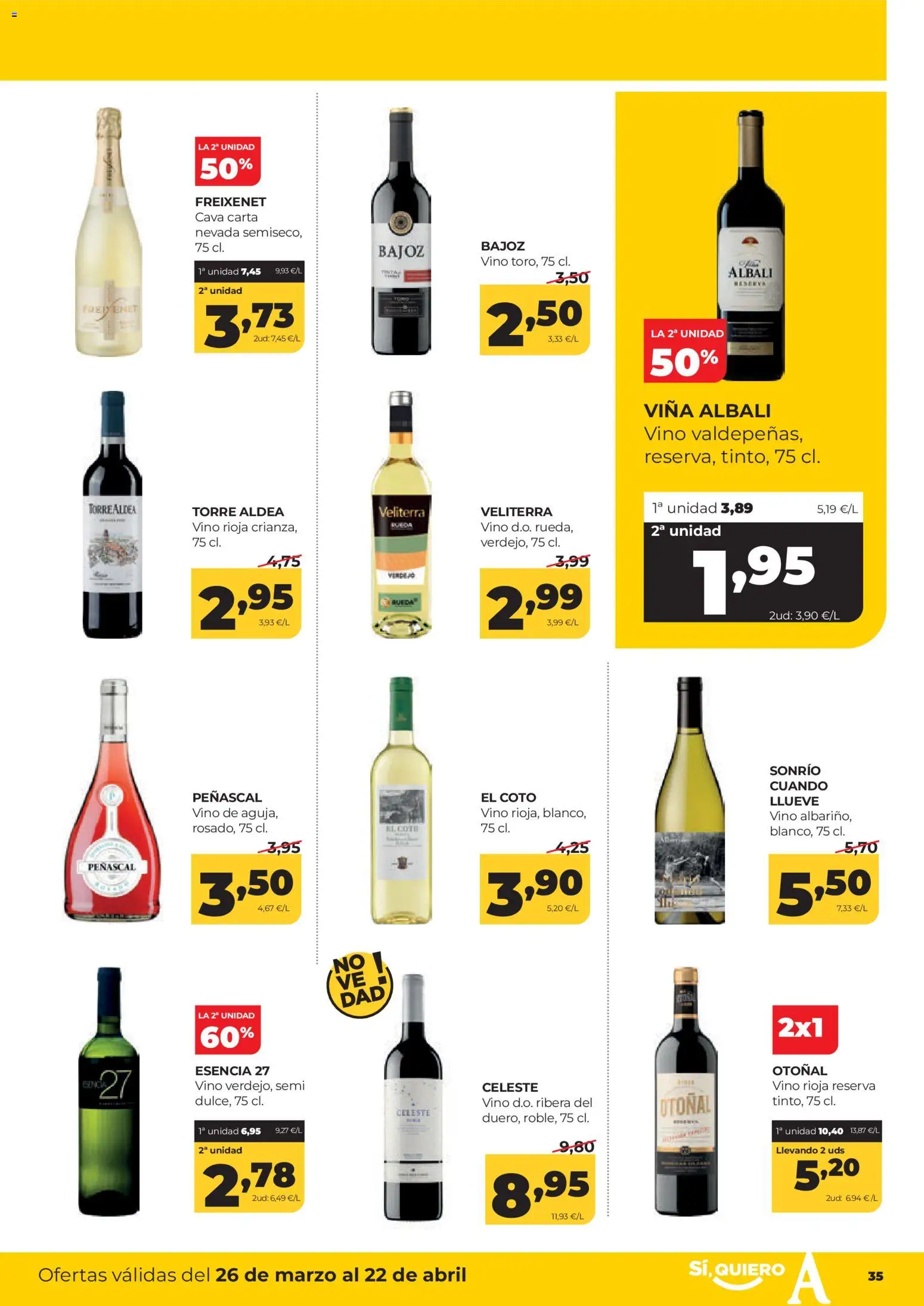 Alimerka Mensual del 26 de marzo al 22 de abril Castilla y León │ válido desde el 26.03.2026 | Página: 36 | Productos: Vino