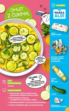 Aldi Gazetka - Przepisy na pyszne śniadanie od 05.08.2024 | Strona: 11 | Produkty: Cukinia, Patelnie, Jajka, Przyprawy