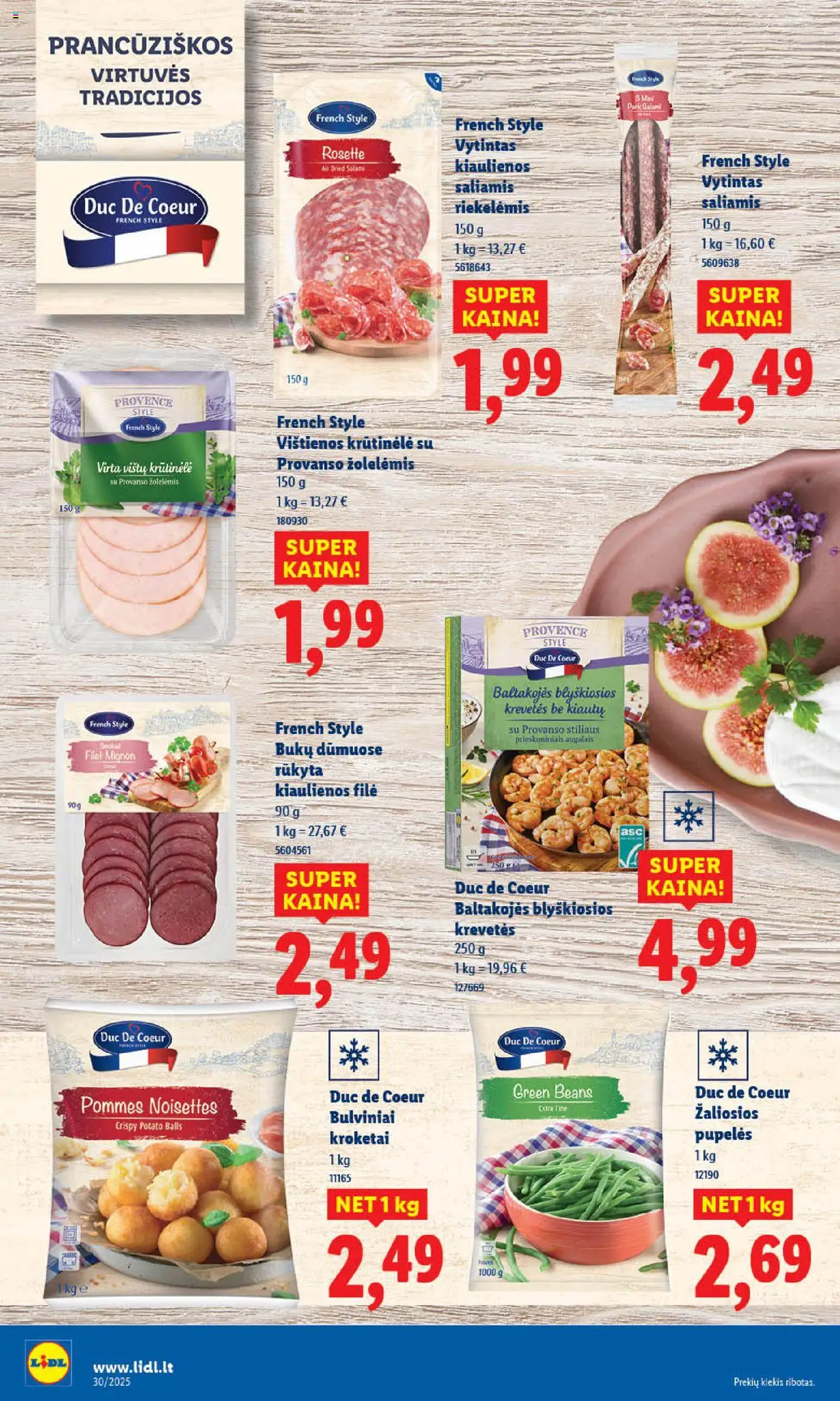 LIDL - Leidinys│galioja nuo 24.07.2025 | Puslapis: 22 | Prekių: Vištienos, Kiaulienos, Pupelės, Saliamis