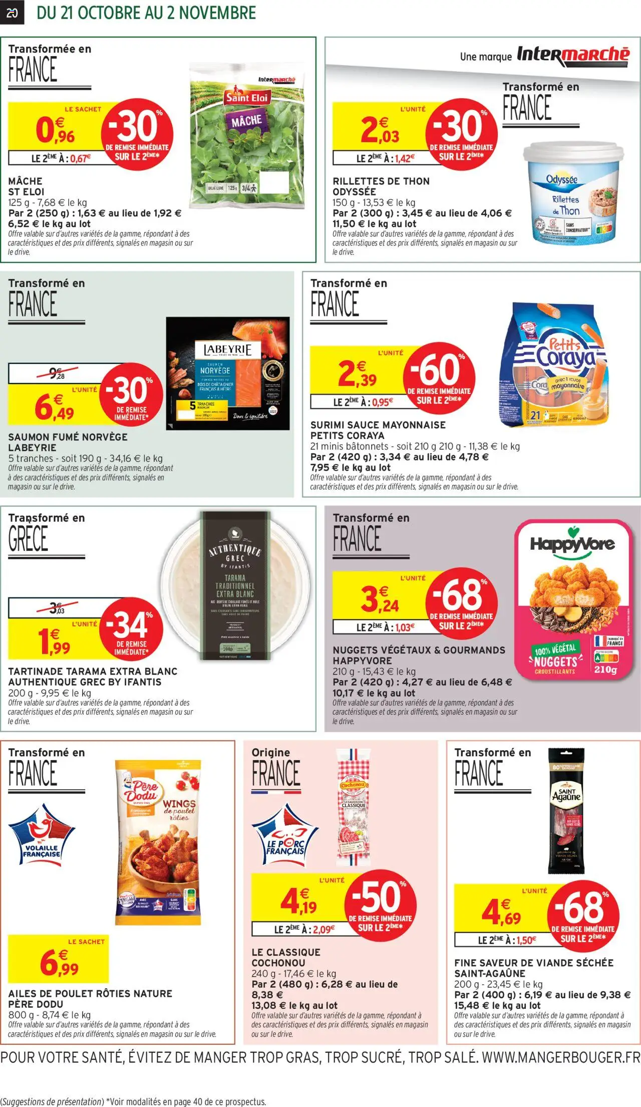 {H1} | Page: 20 | Produits: Volaille, Thon, Tarama, Viande
