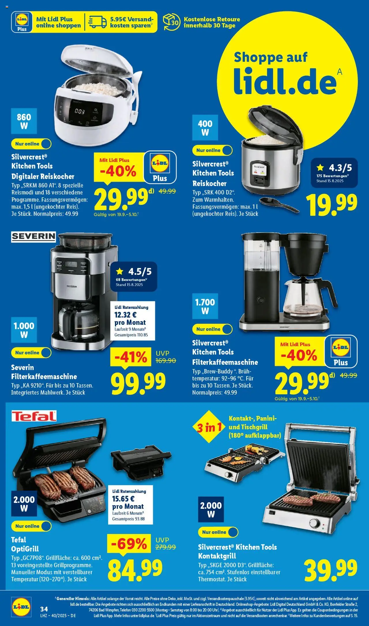 Lidl Prospekt Zossen – gültig ab 29.09.2025 | Seite: 6 | Produkte: Bad, Filterkaffeemaschine, Telefon
