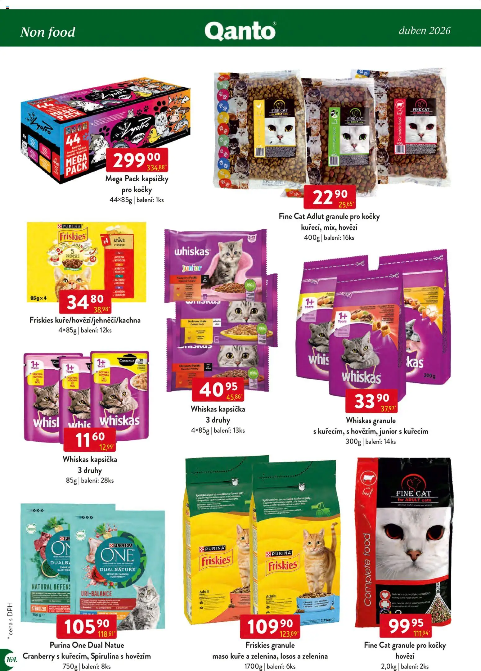 Astur & Qanto leták - Velkoobchod 04/2026 od 01.04.2026 | Strana: 164 | Produkty: Hovězí, Granule pro kočky, Zelenina, Kuře