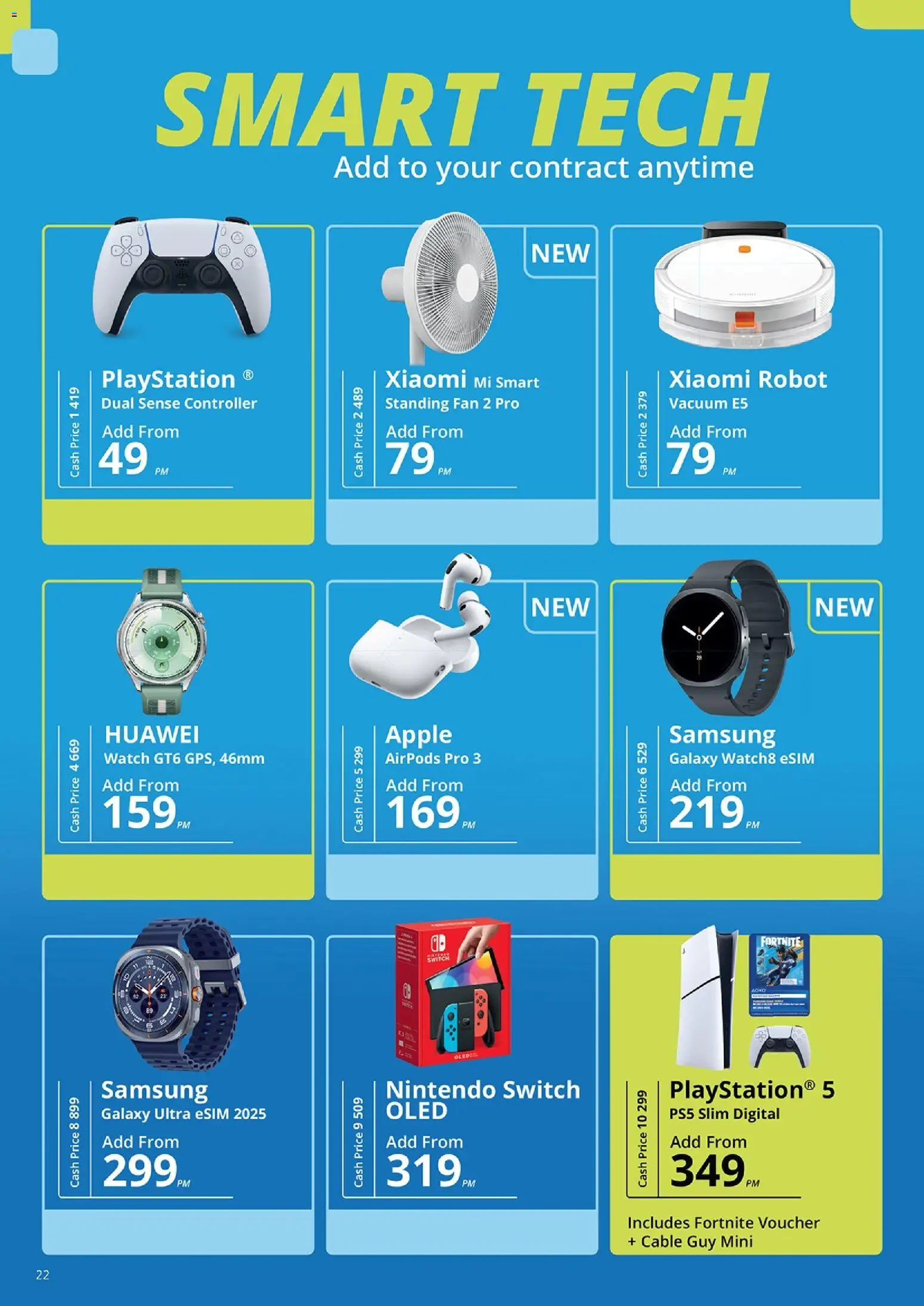 New Cellucity catalogue – valid from 06.03.2026 | Page: 22 | Products: Cable, Playstation, Fan, Switch