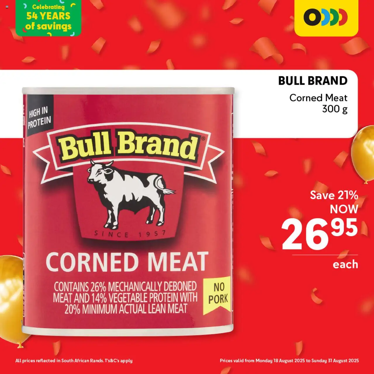 Makro Birthday Deals Pantry │ valid from 18.08.2025 | Page: 15 | Products: Corned meat, Detergente líquido, Pork