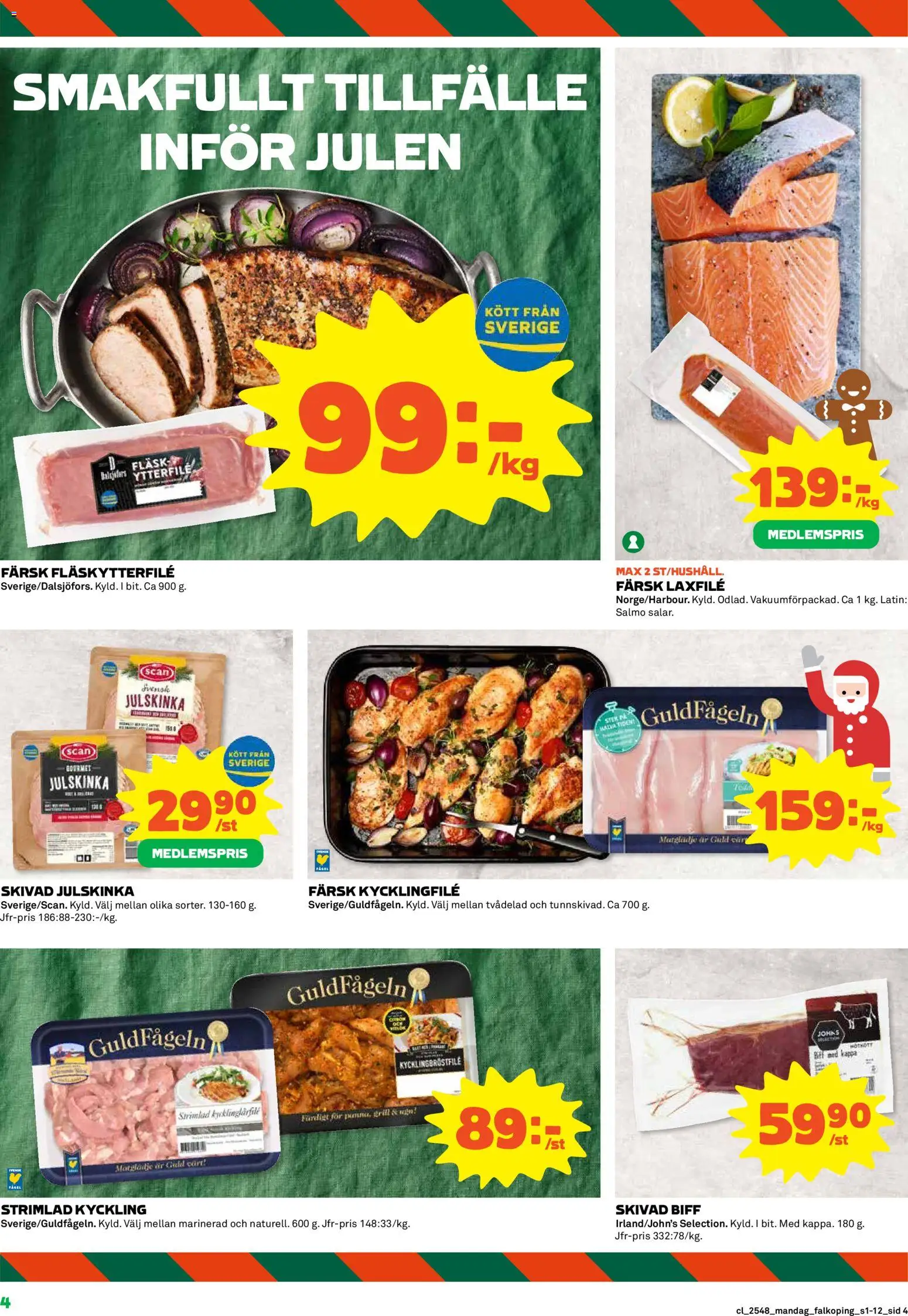Coop reklamblad aktuell från 24.11.2025 | Sida: 4 | Produkter: Grill, Fläskytterfilé, Kappa, Fläsk