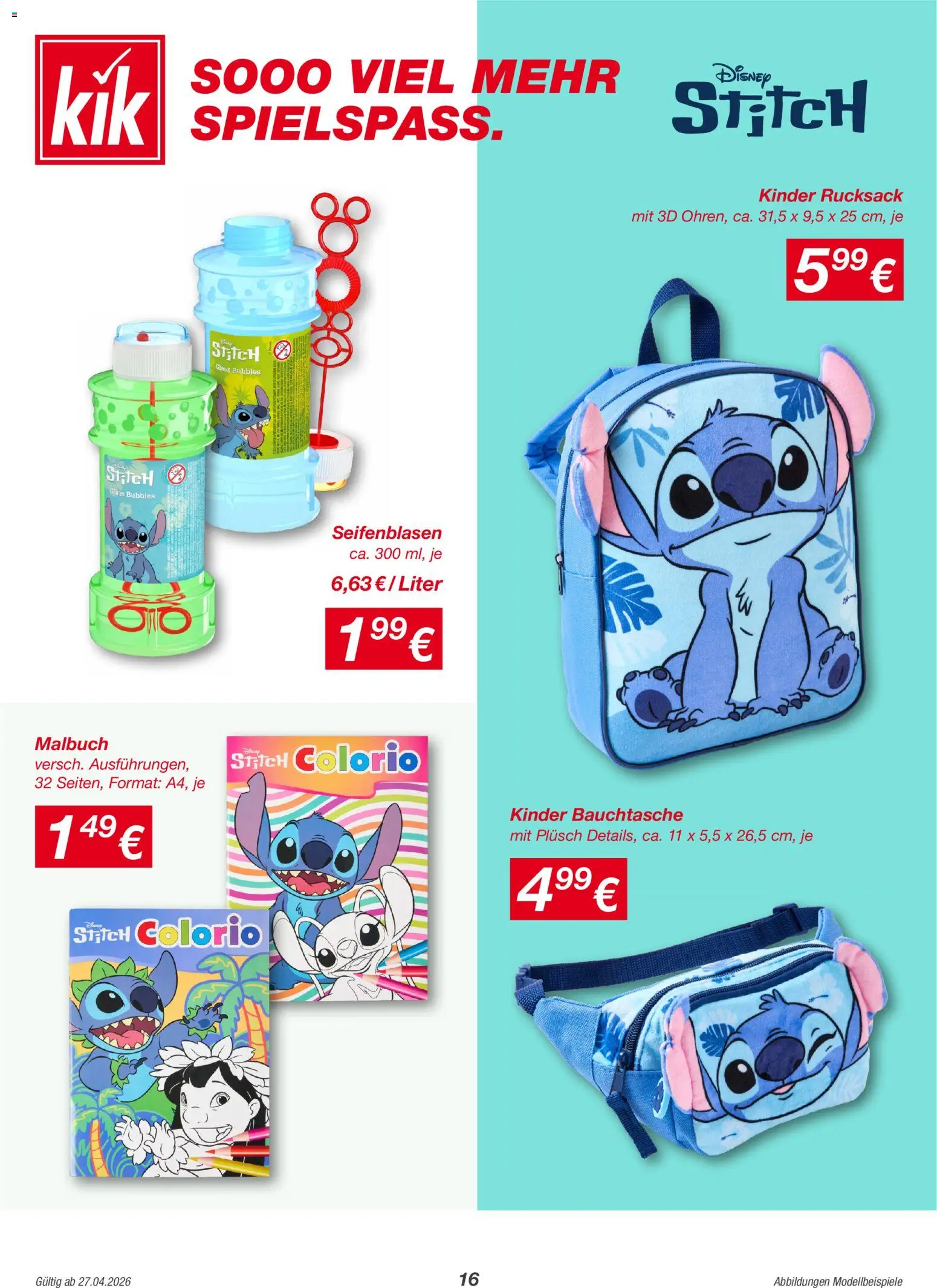 Kik Prospekt aktuell gültig ab 27.04.2026 | Seite: 16 | Produkte: Rucksack