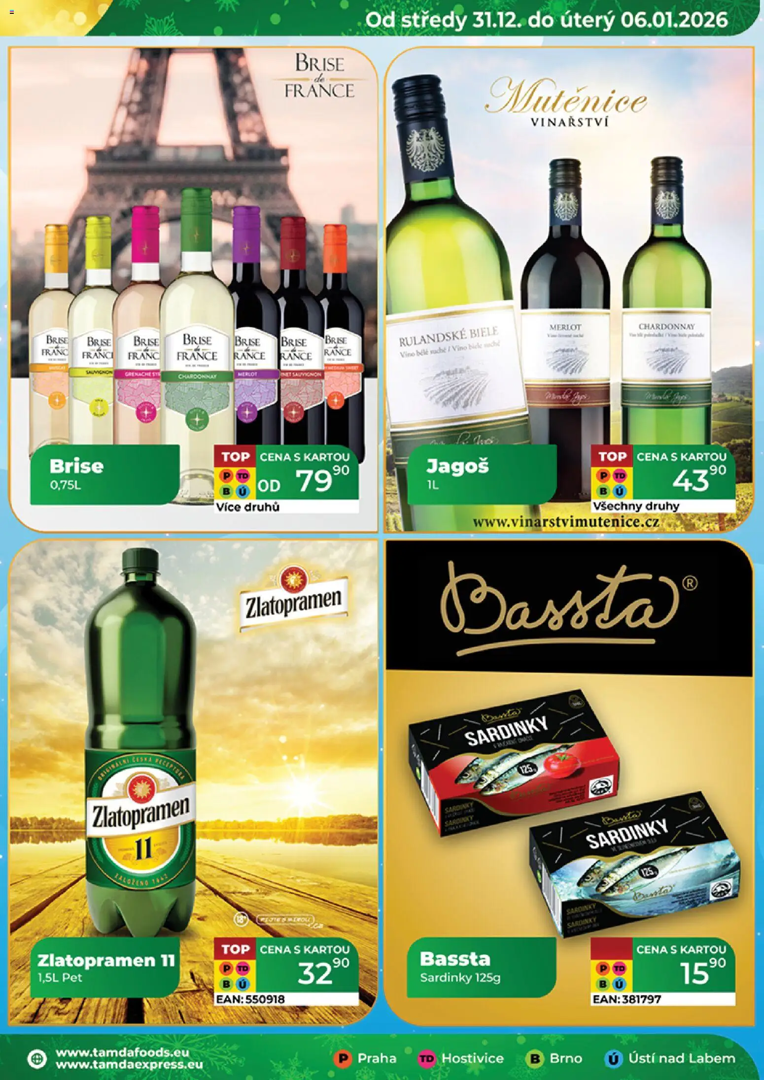 Tamda Foods leták od 31.12.2025 | Strana: 17 | Produkty: Zlatopramen, Merlot, Sardinky, Zlatopramen 11