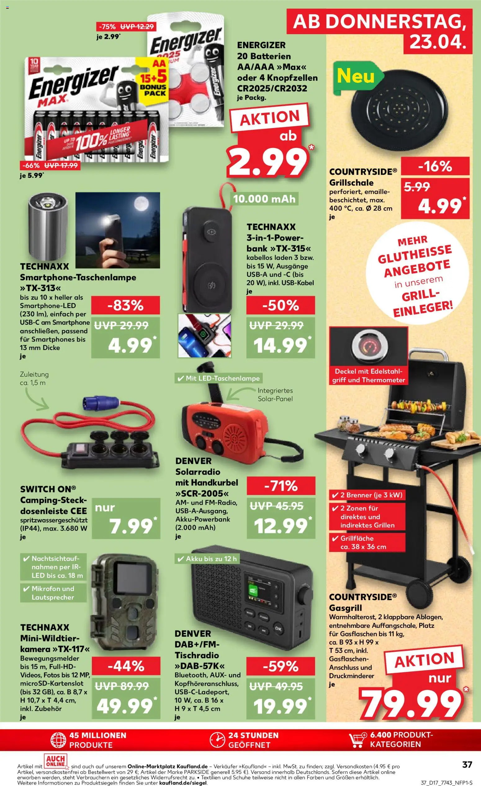 Kaufland Prospekt Völklingen	 – gültig ab 23.04.2026 | Seite: 37 | Produkte: Kamera, Grill, Thermometer, Batterien