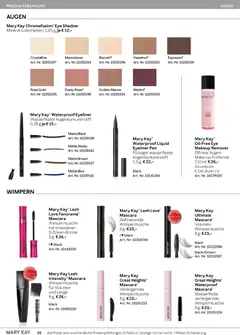 Mary Kay Katalog ab 15.04.2026 gültig | Seite: 30 | Produkte: Wimperntusche, Eyeliner, Mascara