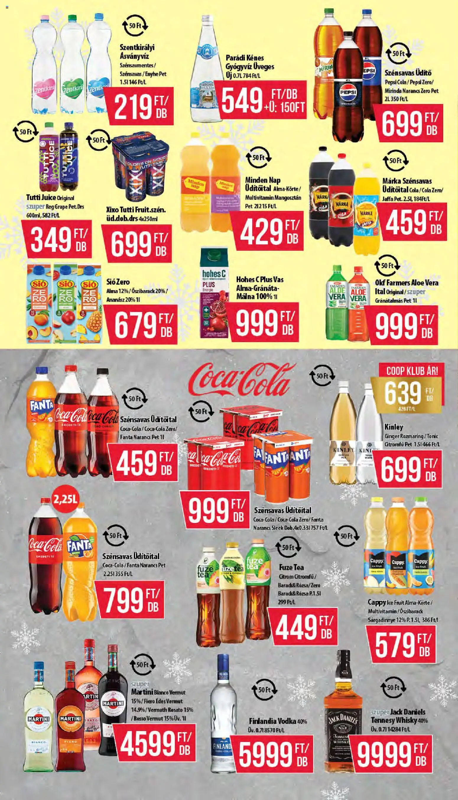 COOP akciós ujság - amely érvényes a következő dátumtól: 11.12.2025 | Oldal: 12 | Termékek: Cola, Aloe vera, Tea, Whisky