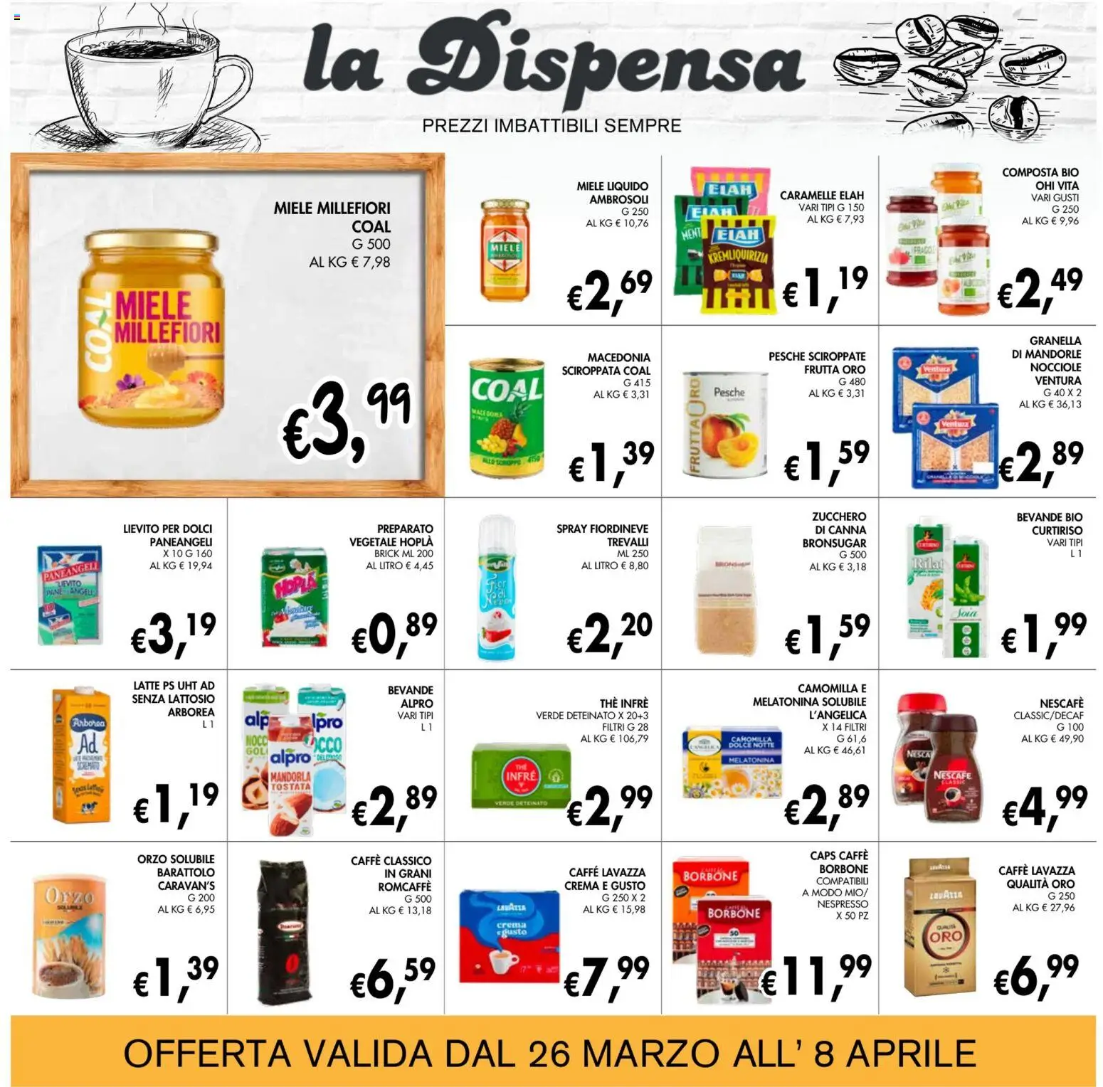 Volantino Coal del 26.03.2026 | Pagina: 16 | Prodotti: Crema, Mandorle, Nocciole, Miele