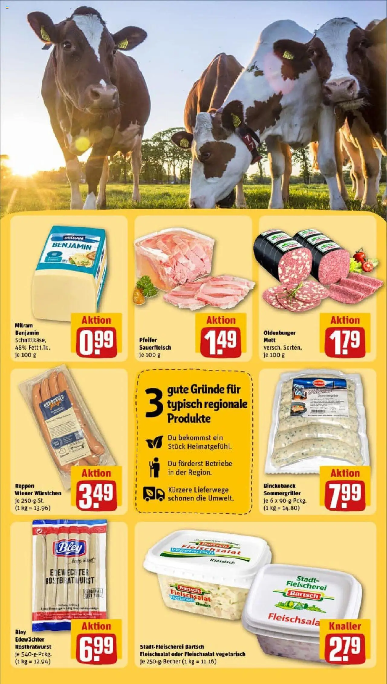Rewe prospekt Nieheim	 - gültig ab dem 29.06.2025 | Seite: 23 | Produkte: Wiener wurstchen, Milram, Wurst