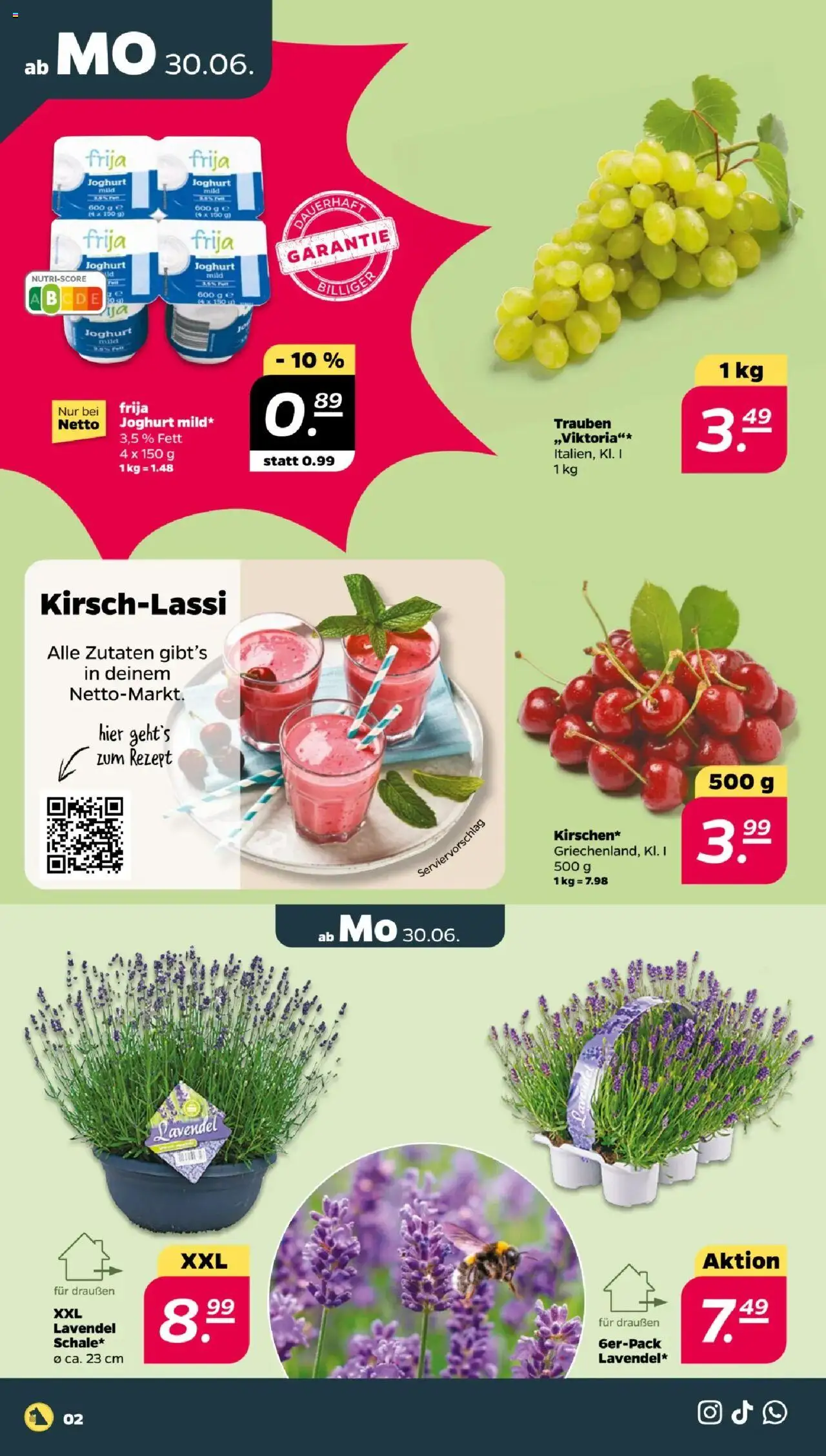Netto Prospekt 	 - gültig ab dem 30.06.2025 | Seite: 2 | Produkte: Joghurt, Trauben, Lavendel