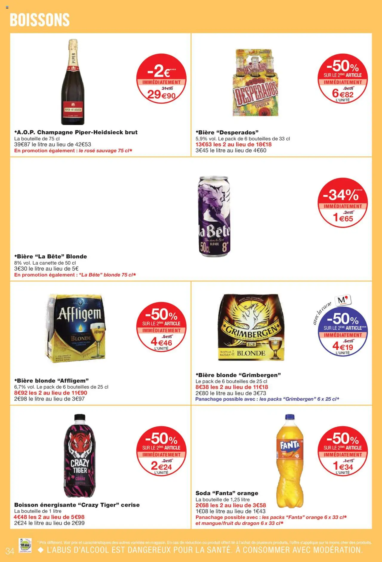 {H1} | Page: 34 | Produits: Orange, Champagne, Tequila, Crazy Tiger