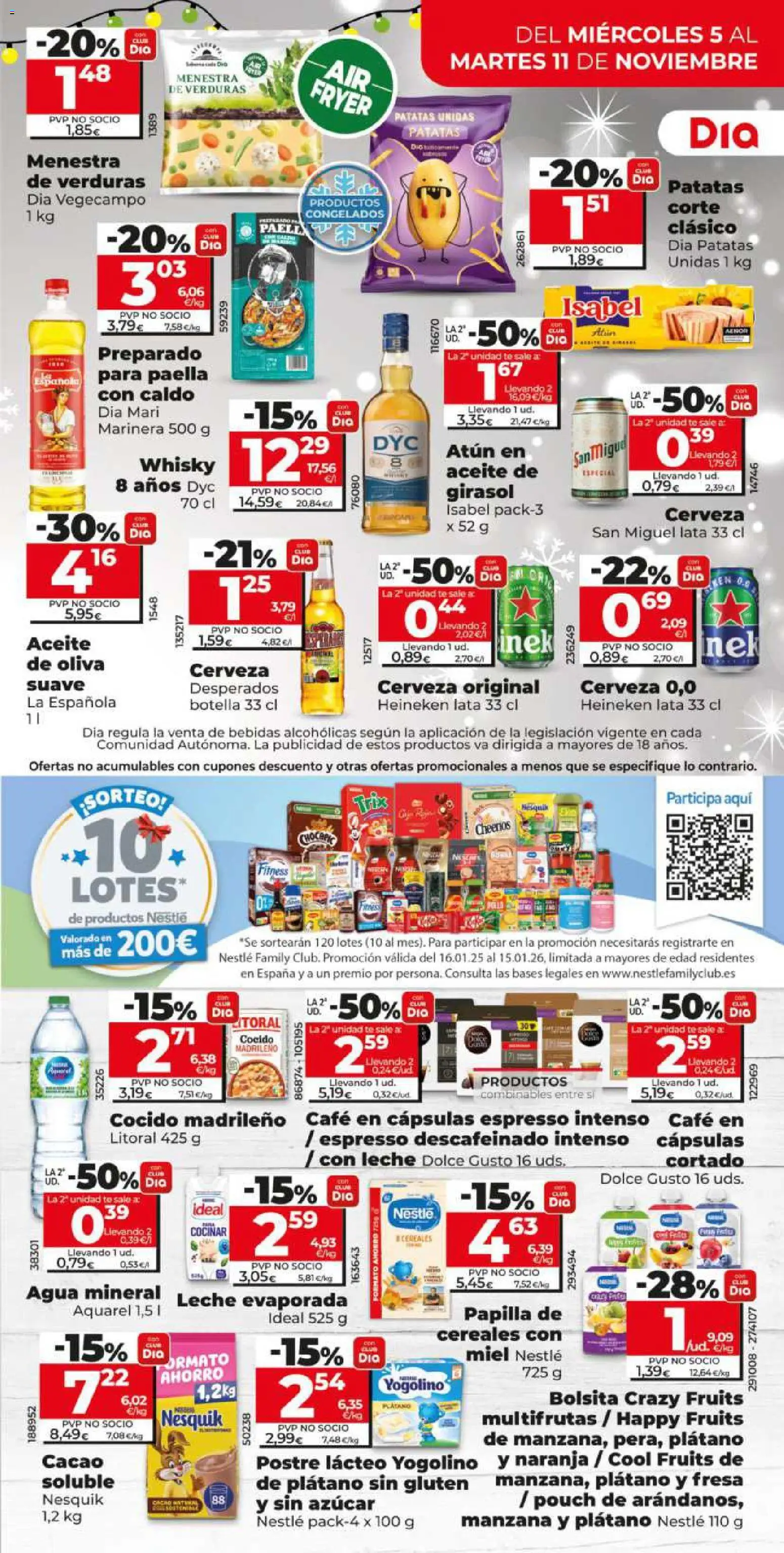 DIA folleto Market │ válido desde el 05.11.2025 | Página: 9 | Productos: Leche, Aceite, Café en cápsulas, Φρυγανιές σικάλεως