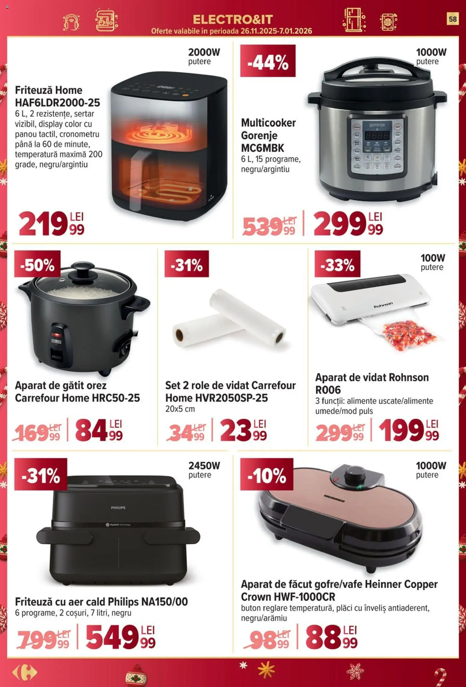 Noul catalog Carrefour – valabil de la 10.12.2025 | Pagină: 58 | Produse: Enginar, Ginseng, Friteuză, Role