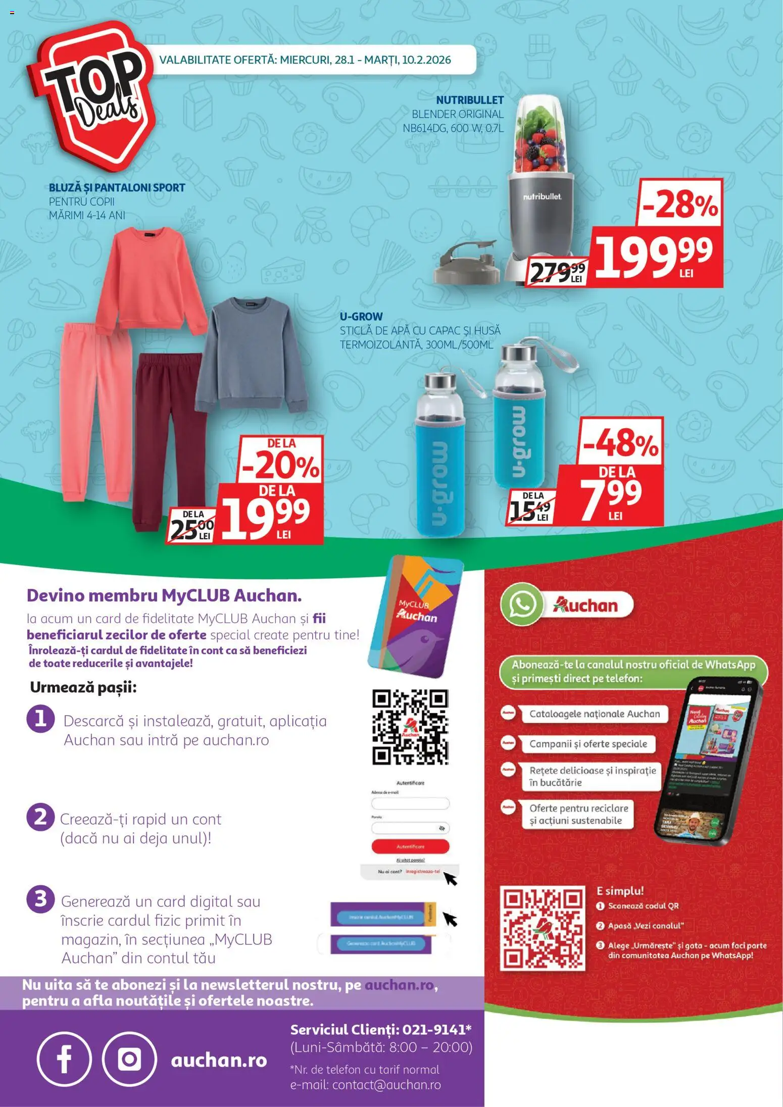 Noul catalog Auchan – valabil de la 28.01.2026 | Pagină: 24 | Produse: Telefon, Bucătărie, Bluză, Apă