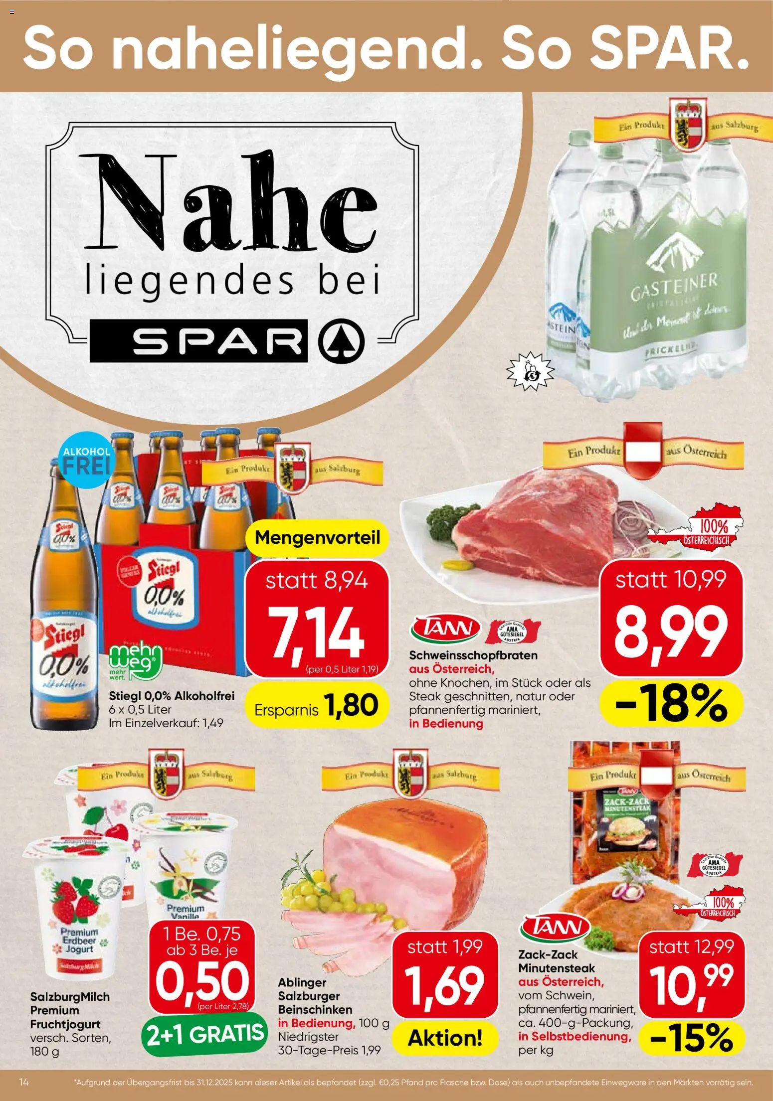 Spar Flugblatt - Salzburg gültig ab 06.11.2025 | Seite: 14